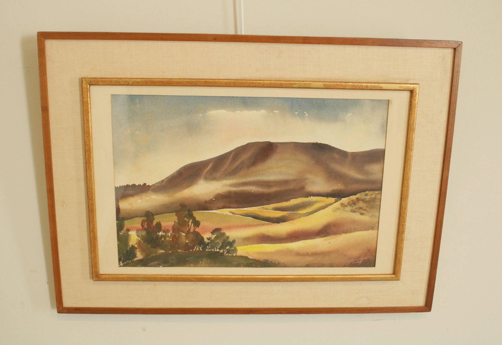 William Montgomery Framed "California" Watercolor Painting Signed - 3