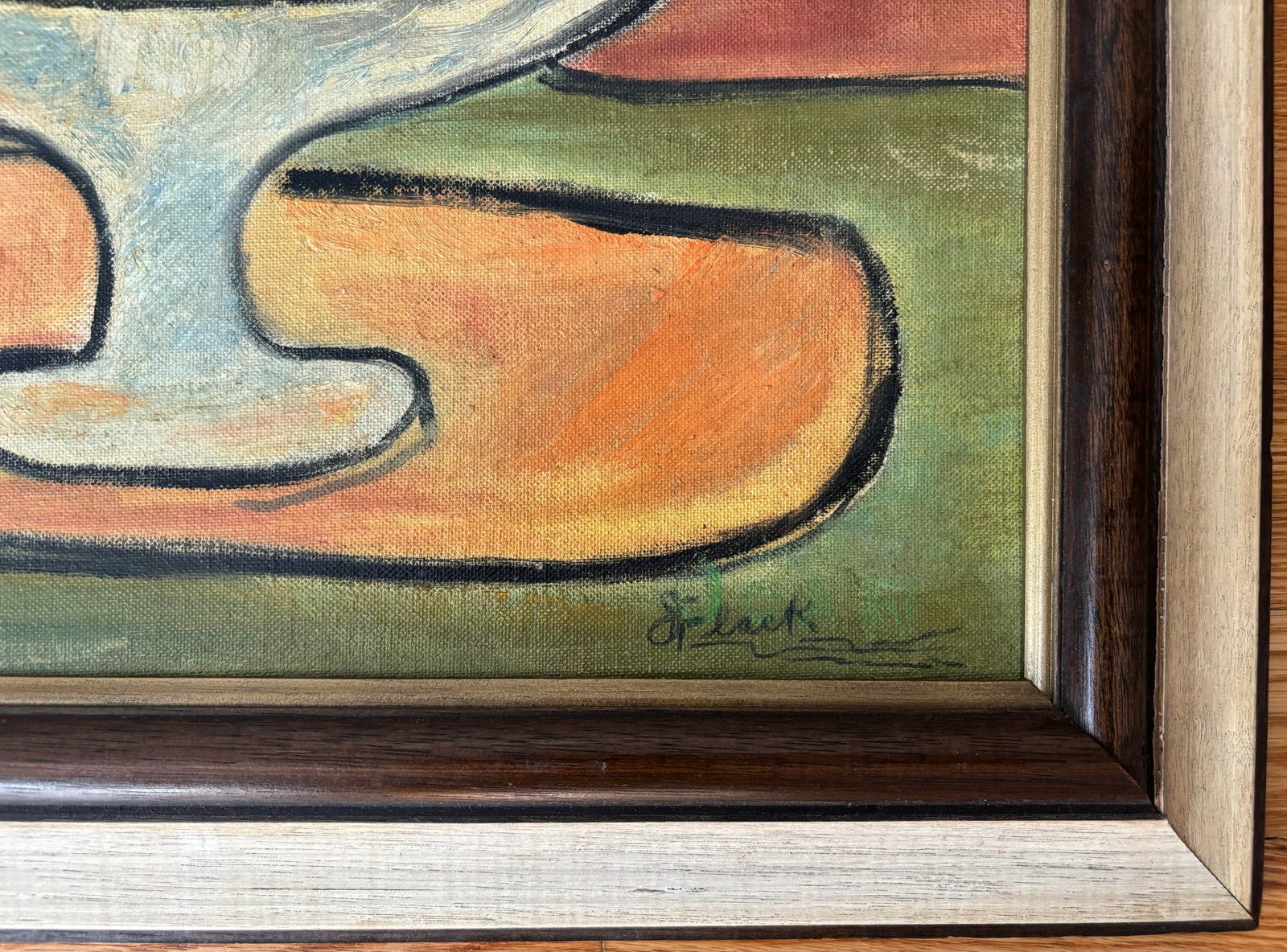 Mid 20th Century Post Impressionist Mid Century Still Life Oil Painting, Framed - 3