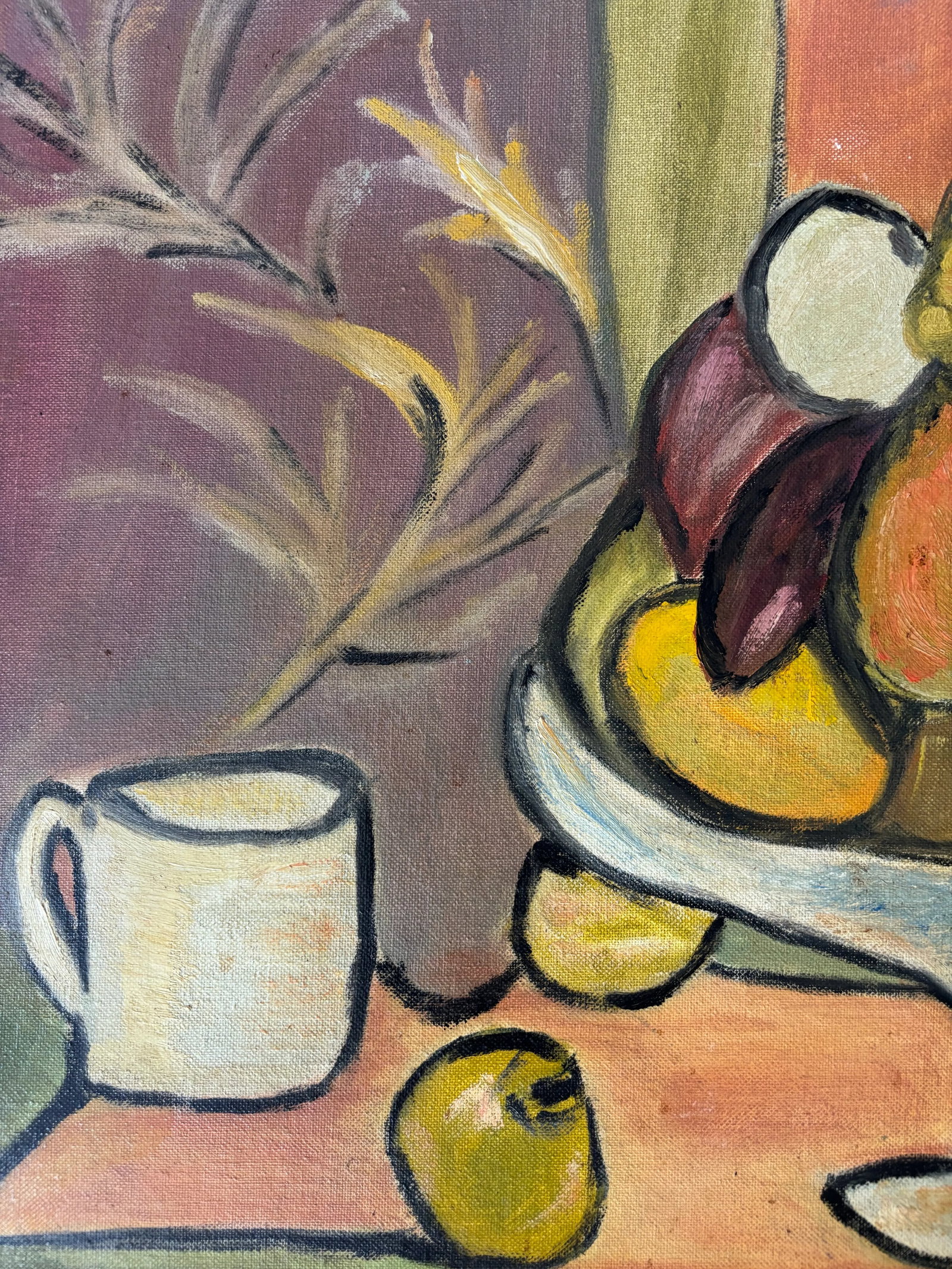 Mid 20th Century Post Impressionist Mid Century Still Life Oil Painting, Framed - 5