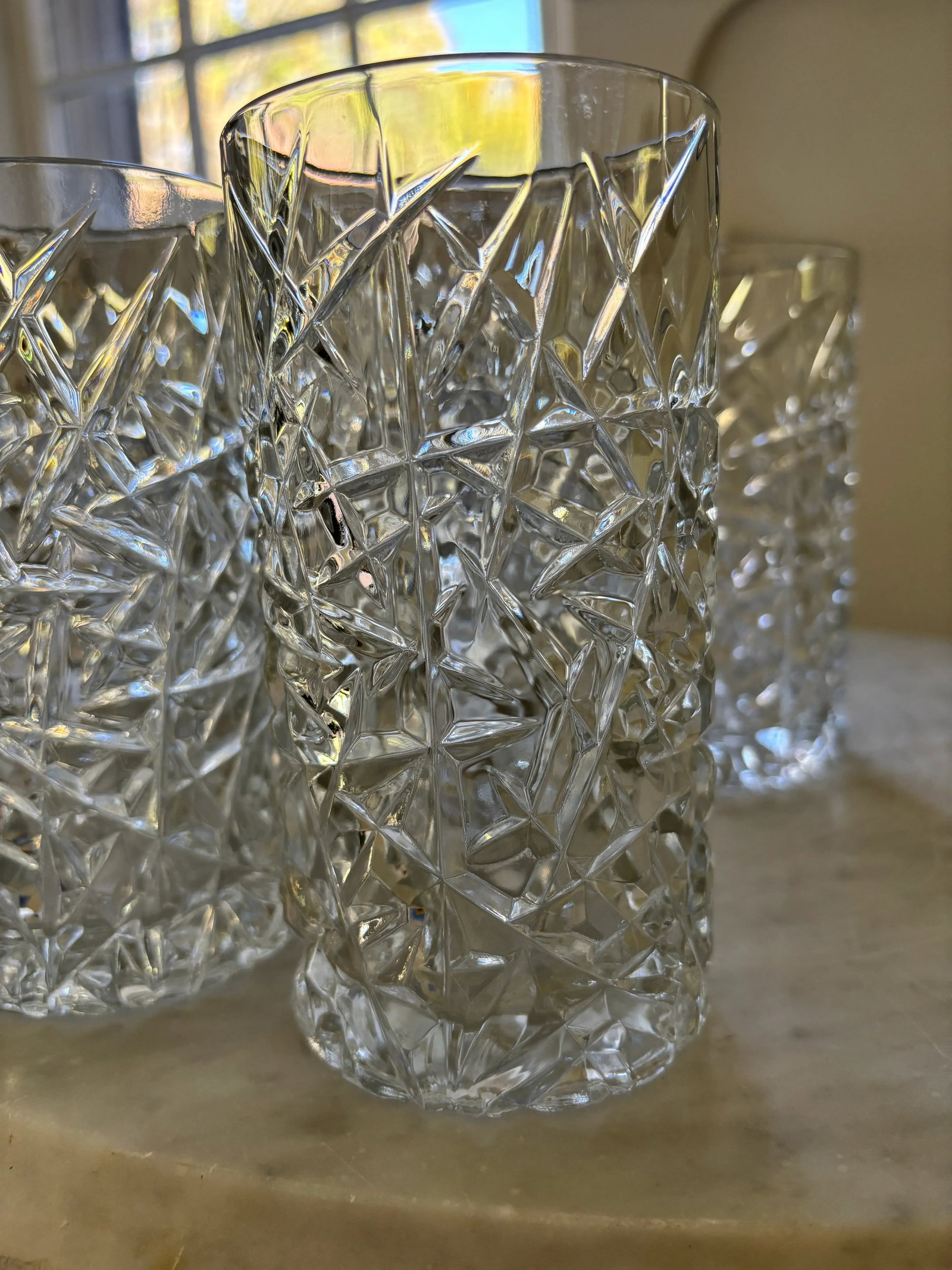 Late 20th Century Crystal D'arches Cut Crystal Glass Highball Glasses- Set of 8 - 2