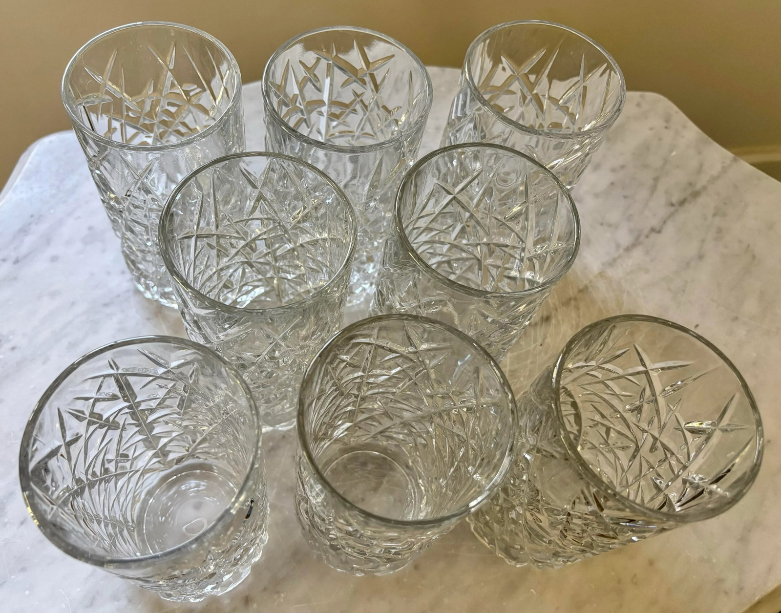 Late 20th Century Crystal D'arches Cut Crystal Glass Highball Glasses- Set of 8 - 4