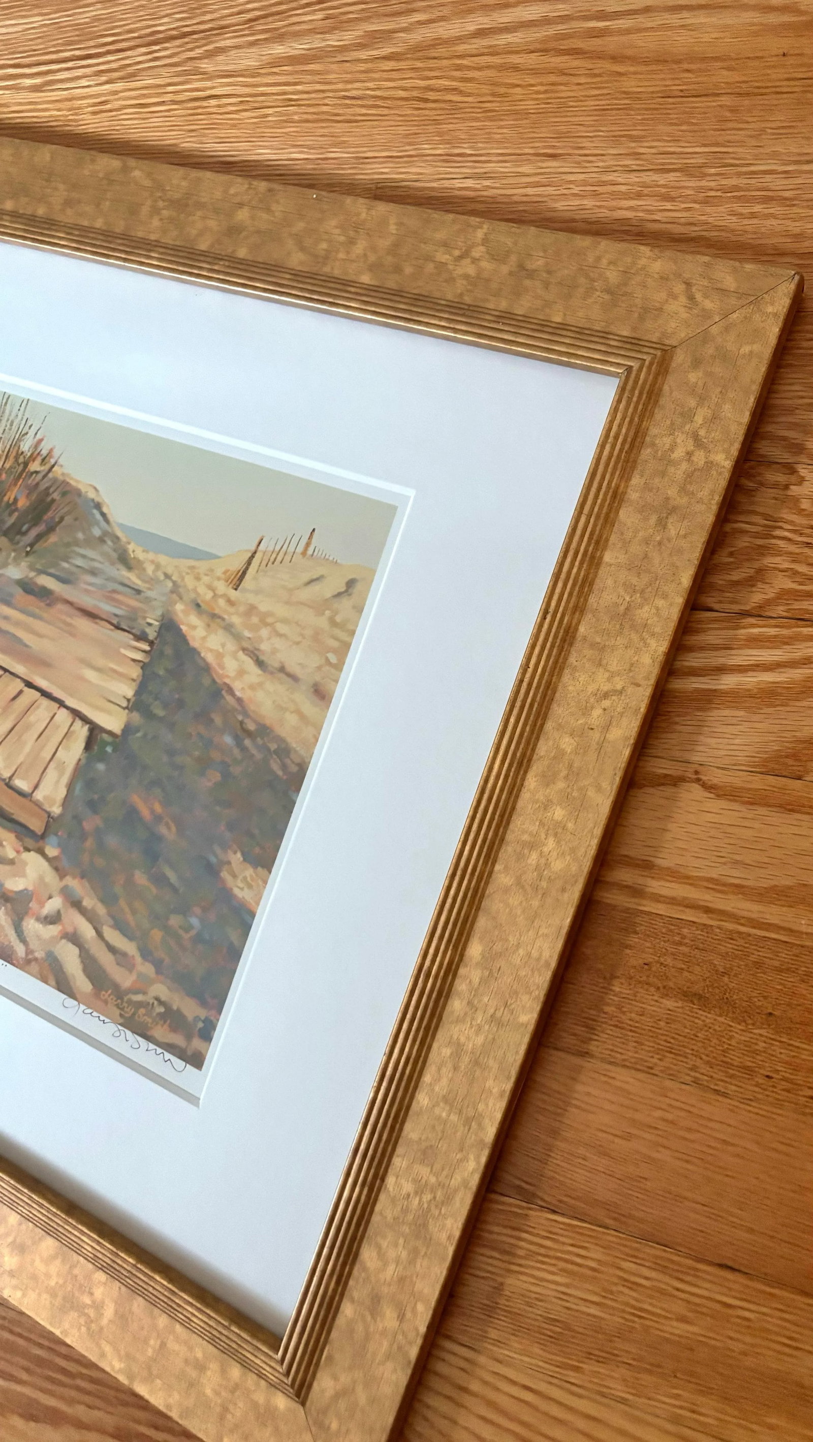 Late 20th Century Larry Smith First Numbered Framed Lithograph, "Early Morning Walk" - 7