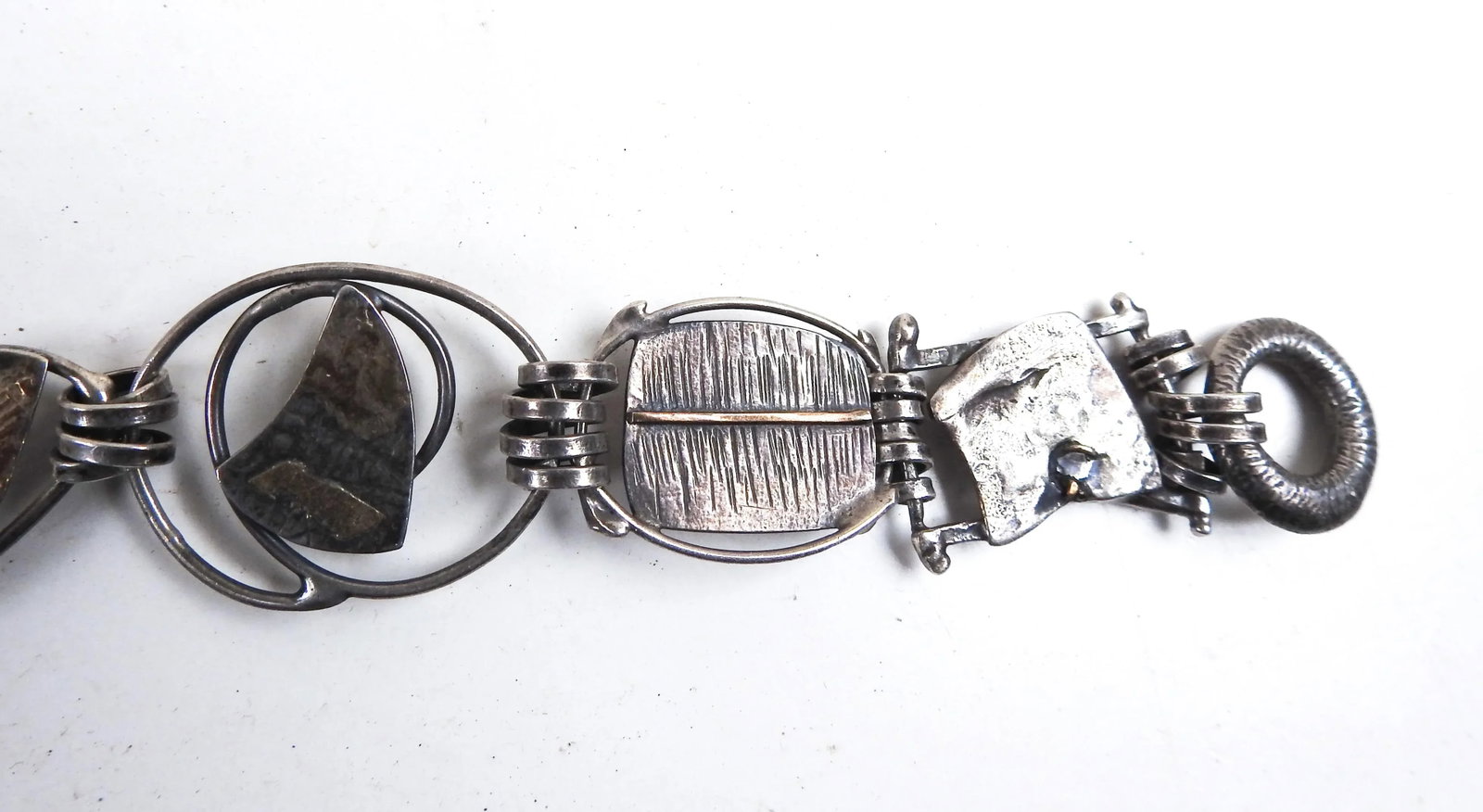 Contemporary Artist Studio Sterling Silver Abstract Bracelet - 3
