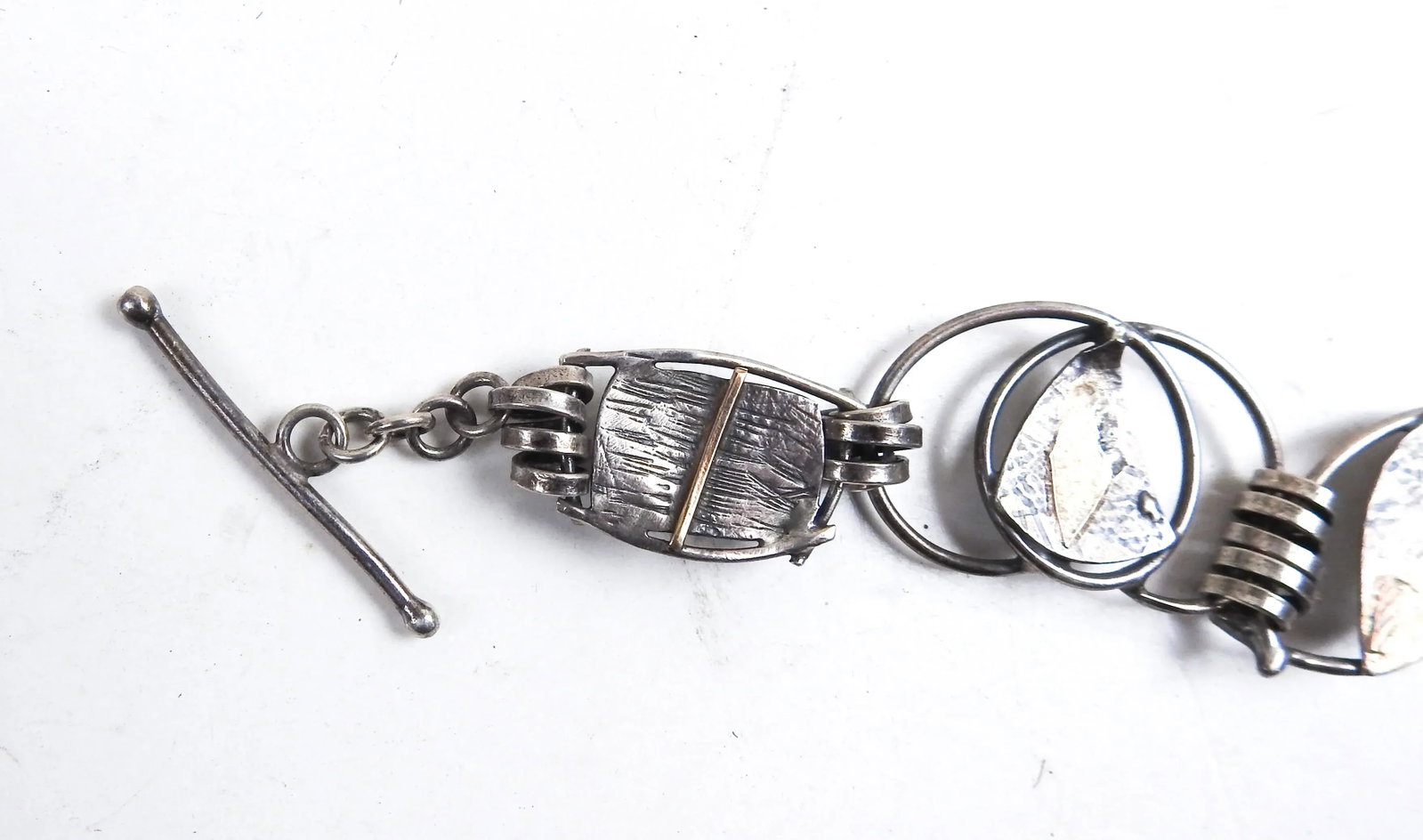 Contemporary Artist Studio Sterling Silver Abstract Bracelet - 4