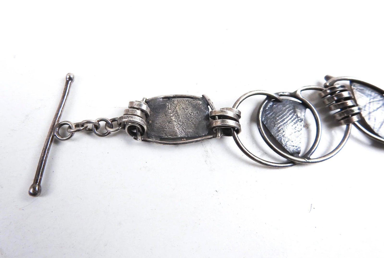 Contemporary Artist Studio Sterling Silver Abstract Bracelet - 5