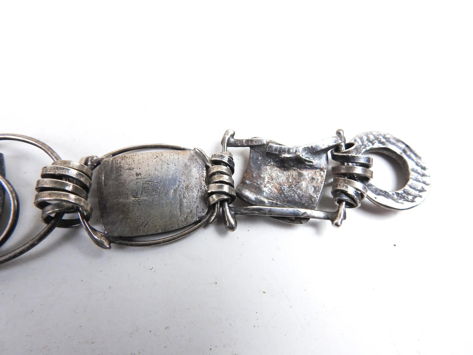 Contemporary Artist Studio Sterling Silver Abstract Bracelet - 9