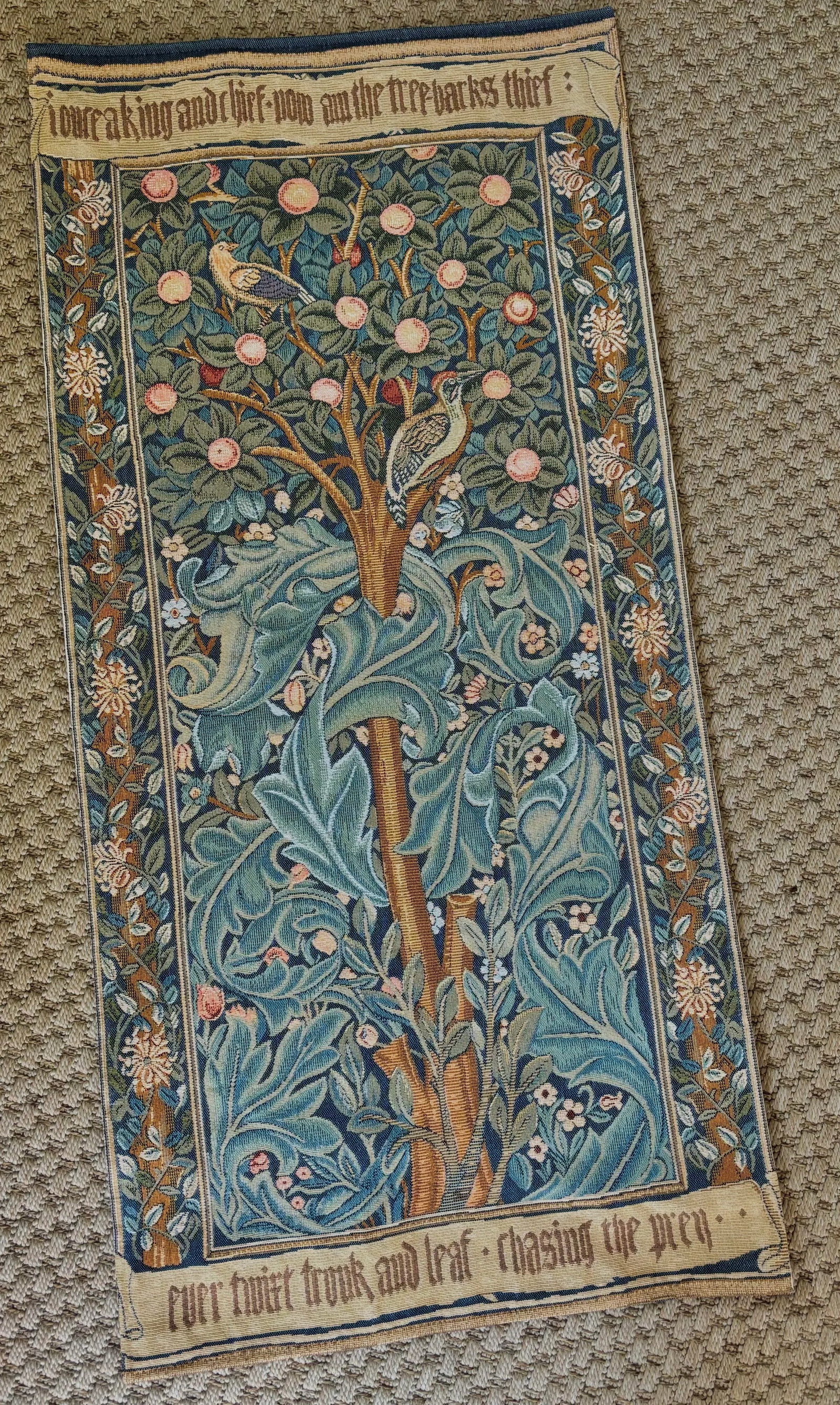 1990s French Tapestry Depicting Birds and Botanicals - 7