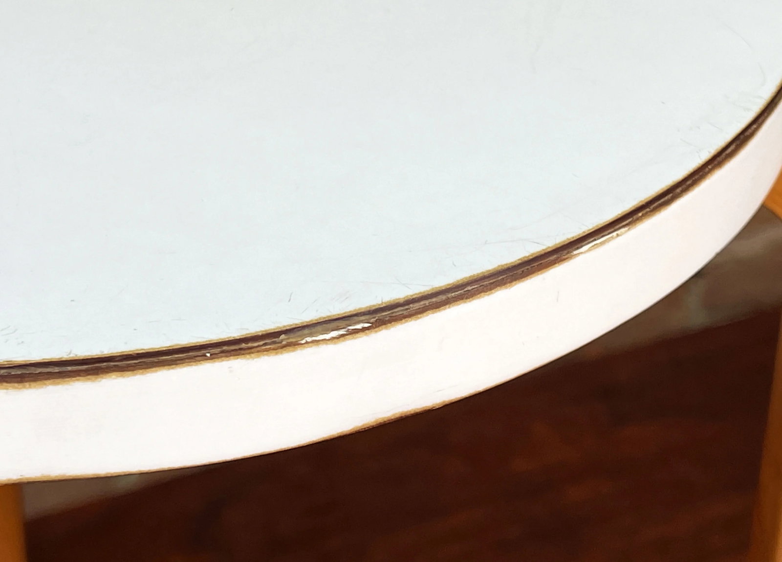 Rare 1950's Alvar Aalto 3 Legged Stool / Side Table Model 60 in Original White Formica & Birch - 8