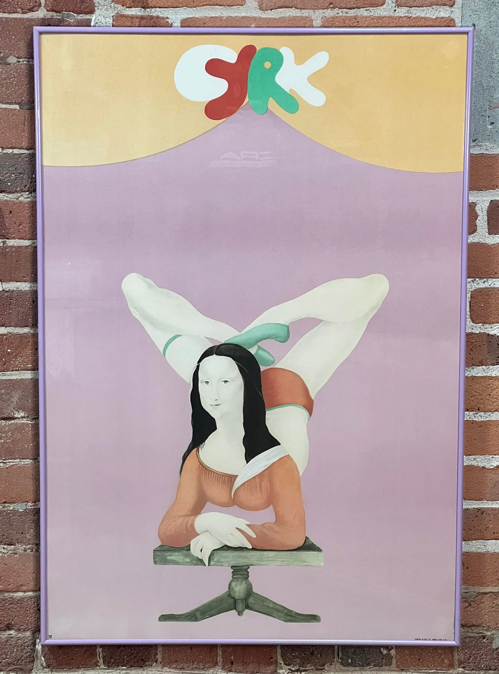 Vintage 1970's Polish Cyrk 'Mona Lisa' Circus Poster by Maciej Urbaniec - 2