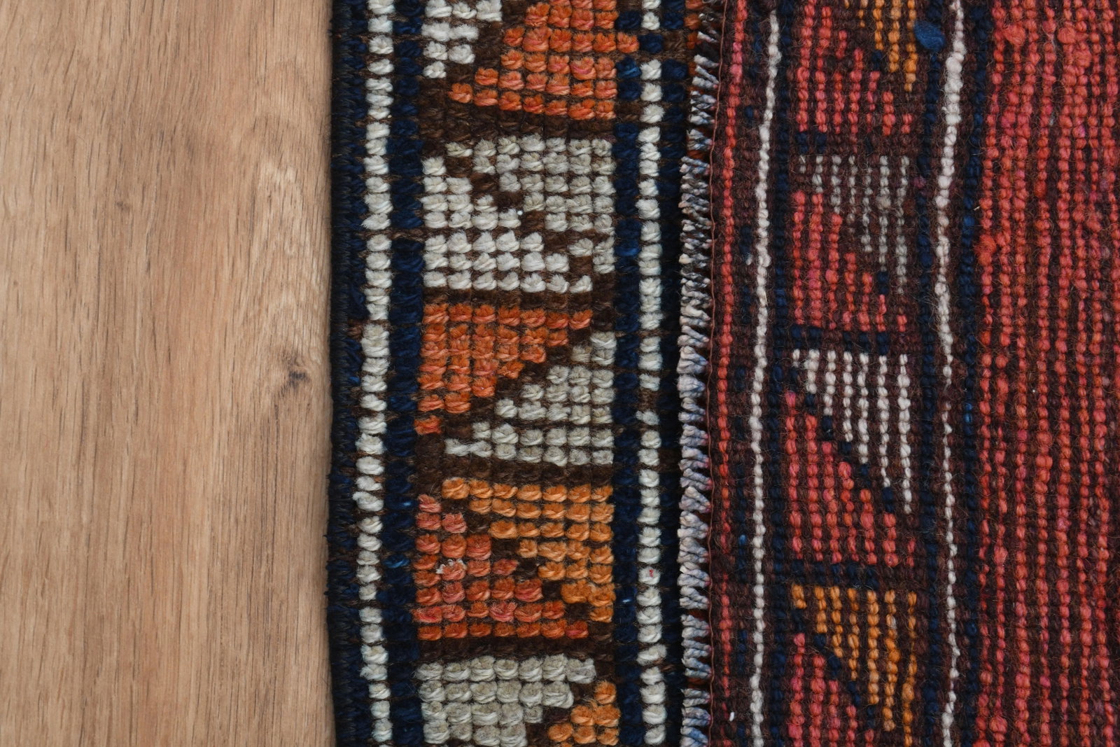 Orange Vintage Turkish Oushak Handmade Woven Runner Rug - 6