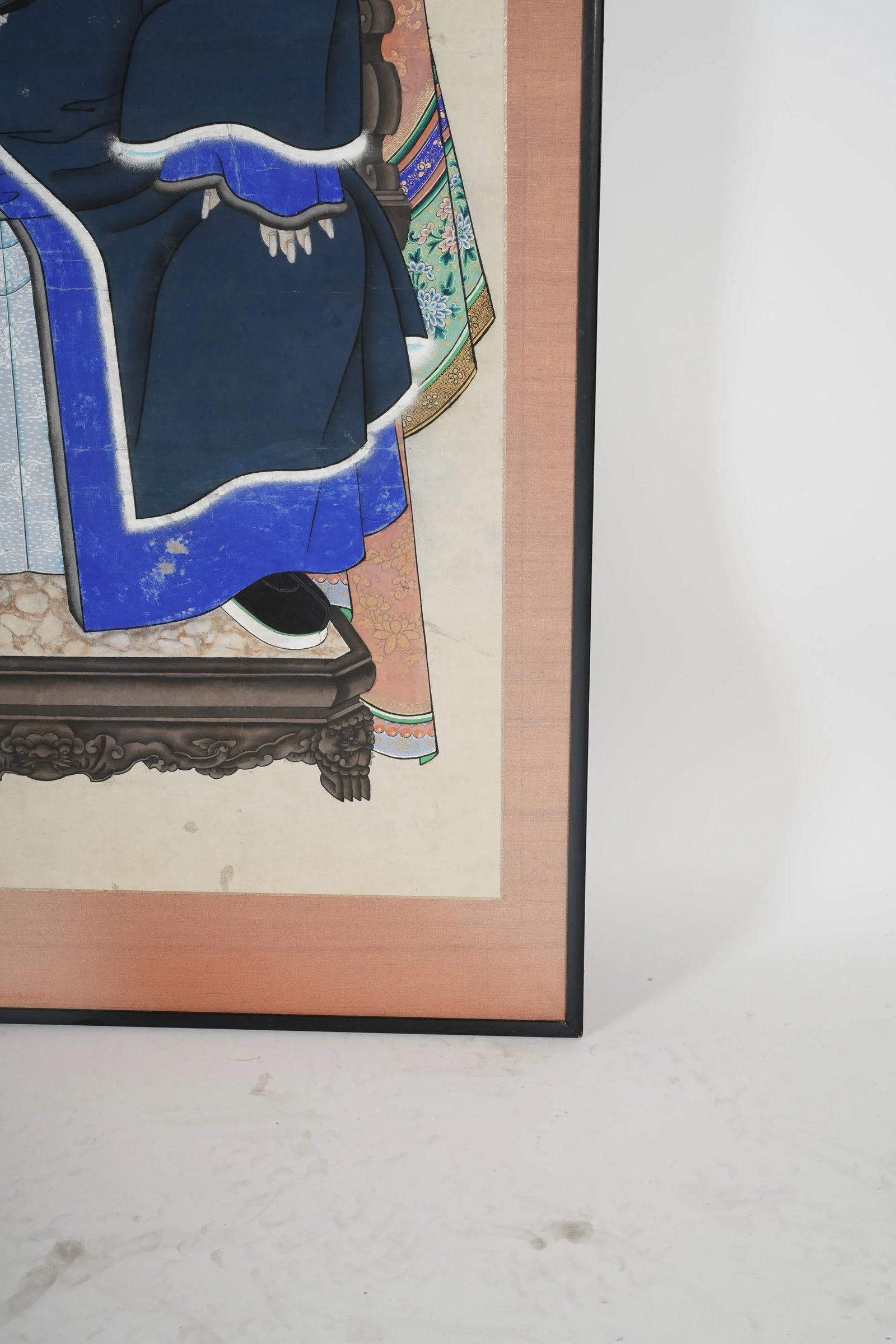 Antique 66" Tall Chinese Ancestral Painted Portraits, a Pair - 7
