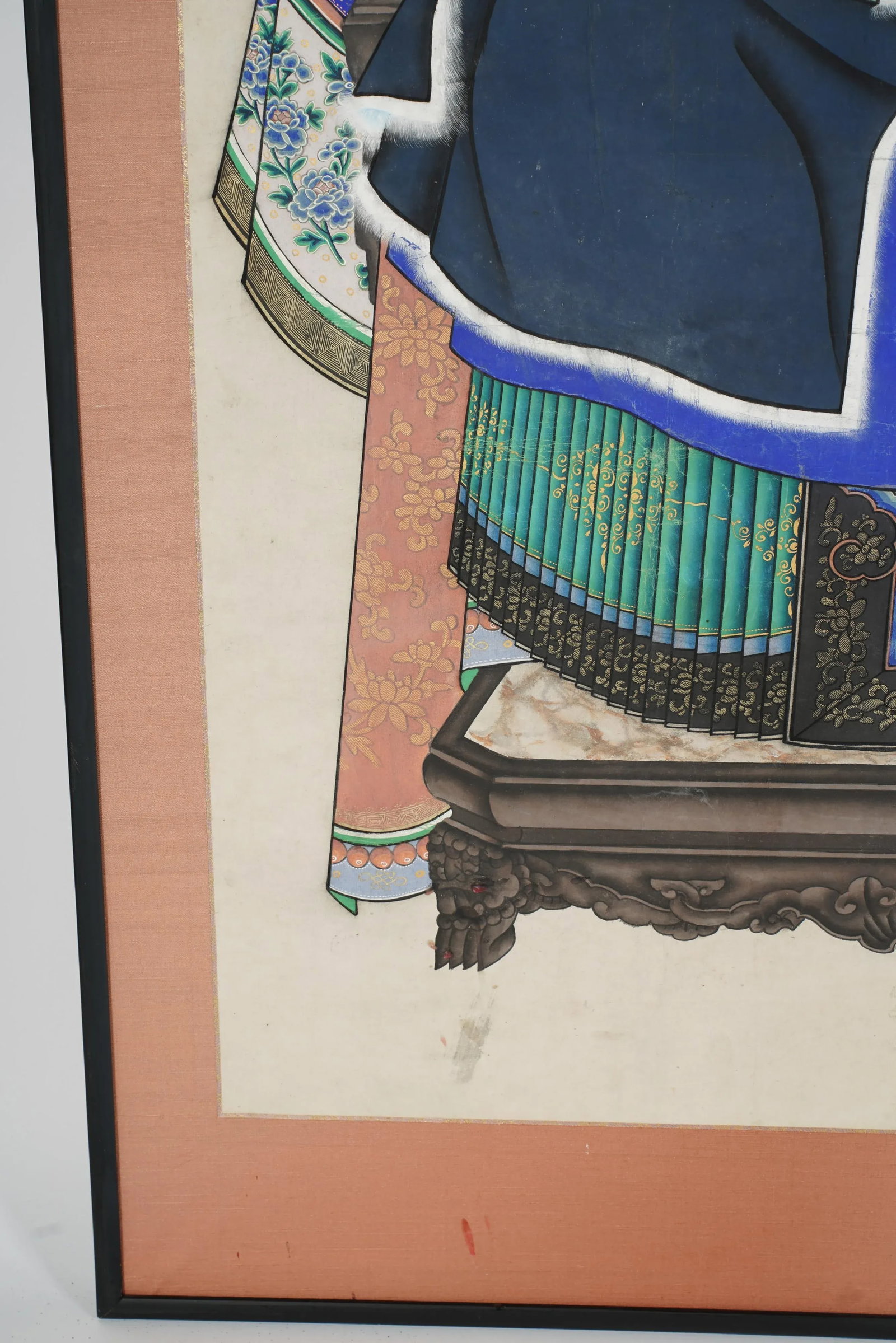 Antique 66" Tall Chinese Ancestral Painted Portraits, a Pair - 9