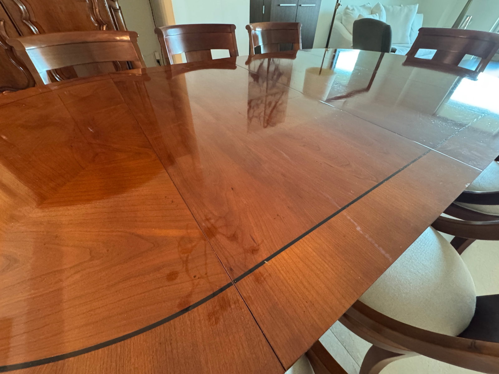 Baker Furniture Palladian Collection Neoclassic Style Extension Dining Table With 8 Chairs - Set of - 4
