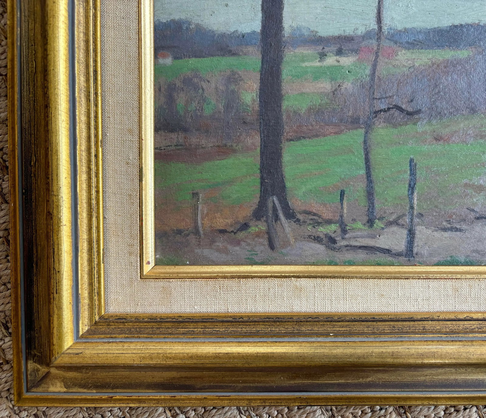 1920s Vintage Framed Landscape Oil Painting by American Artist Emlen McConnell - 10