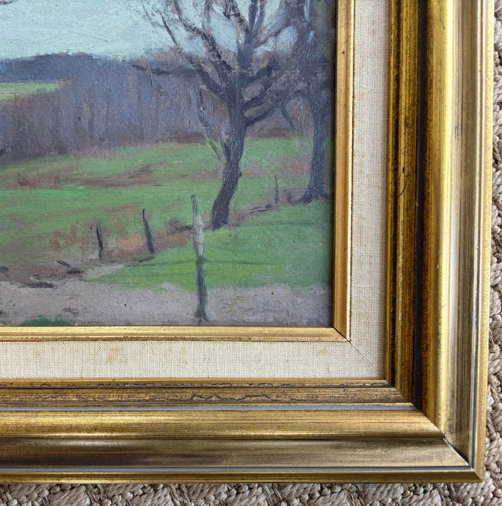 1920s Vintage Framed Landscape Oil Painting by American Artist Emlen McConnell - 11