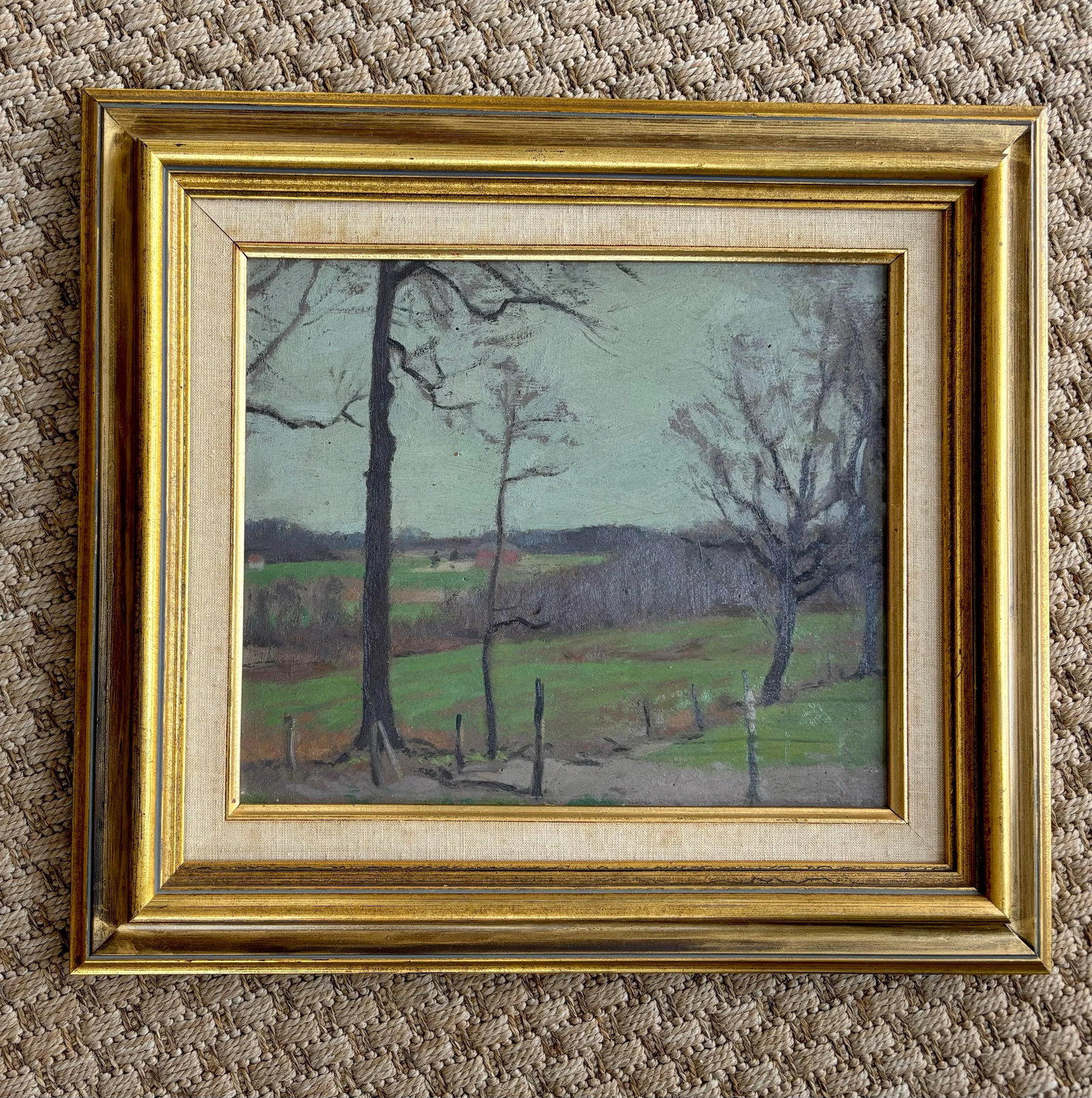 1920s Vintage Framed Landscape Oil Painting by American Artist Emlen McConnell - 7
