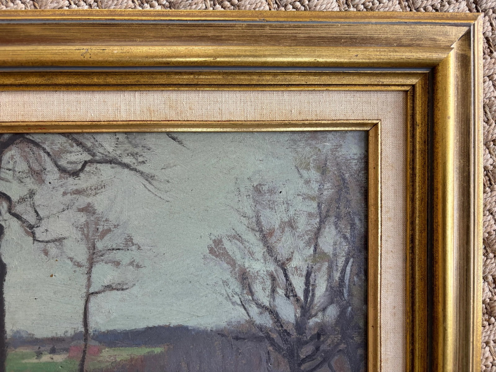 1920s Vintage Framed Landscape Oil Painting by American Artist Emlen McConnell - 9