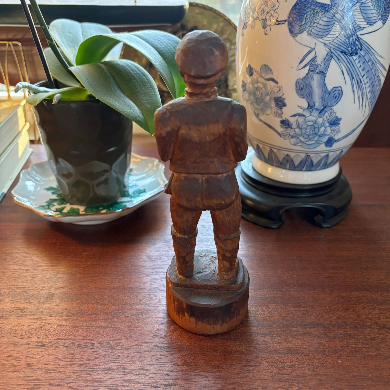 Mid 20th Century Rustic Folk Art Hand-Carved Man "Sailor" Figure - 3