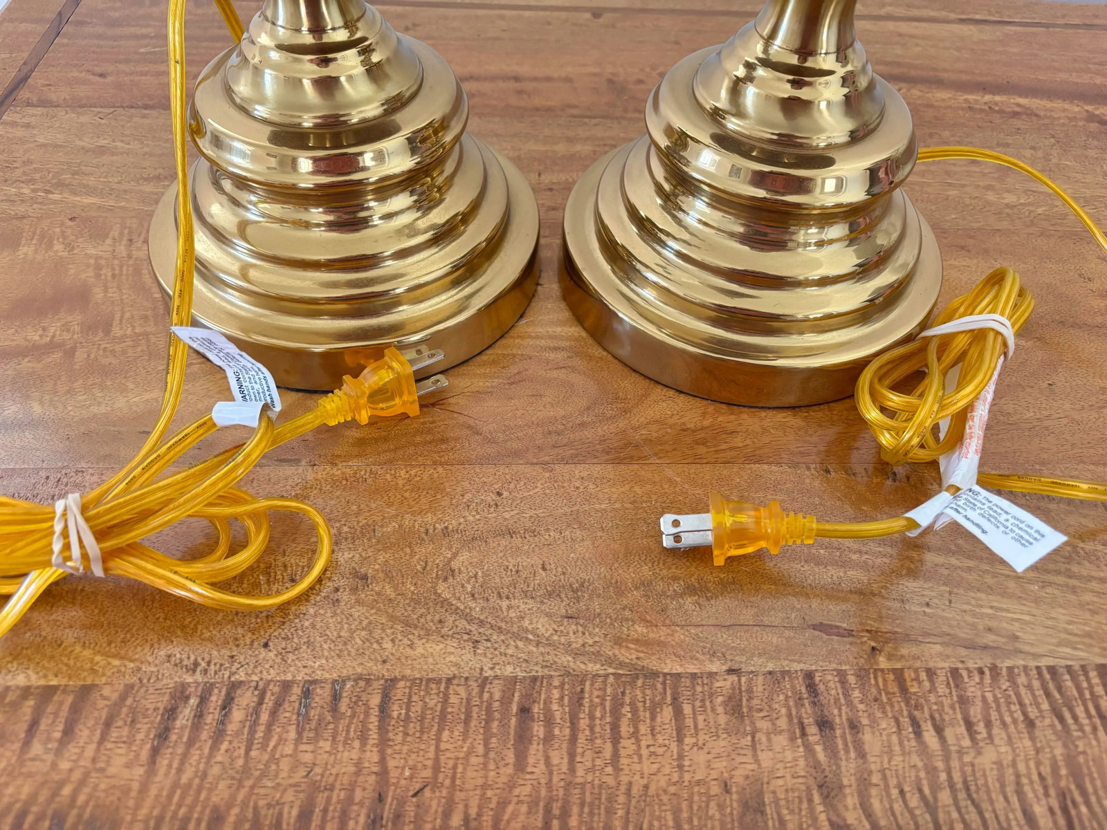 Pair of 1990s Stiffel Brass Regency Style Table Lamps - 9