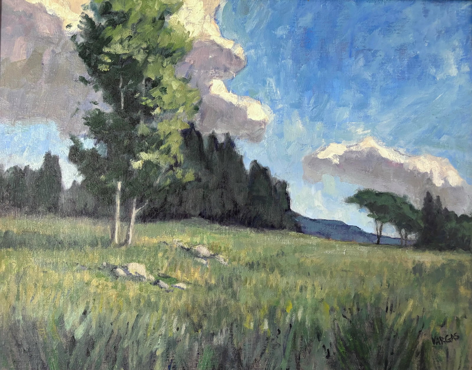 New England Landscape Oil Painting by American Artist Mary Peterson Vargas, Framed - 2