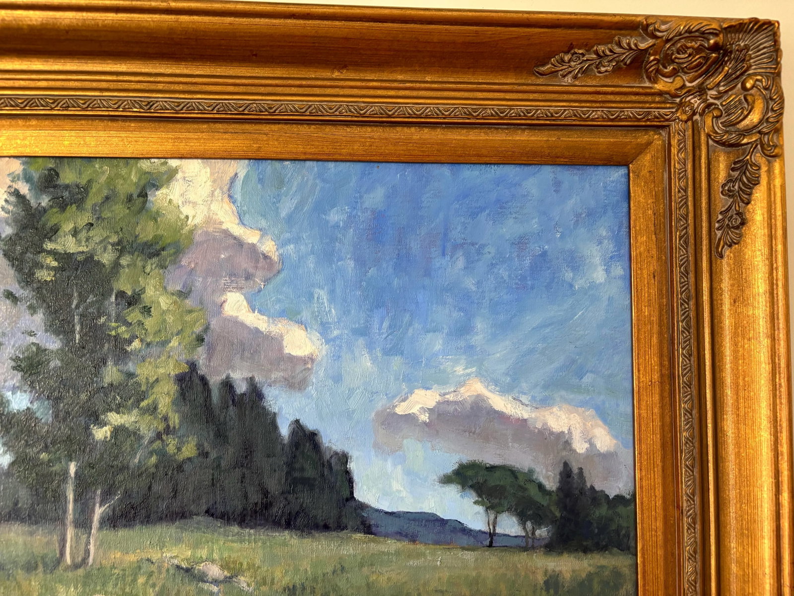 New England Landscape Oil Painting by American Artist Mary Peterson Vargas, Framed - 4