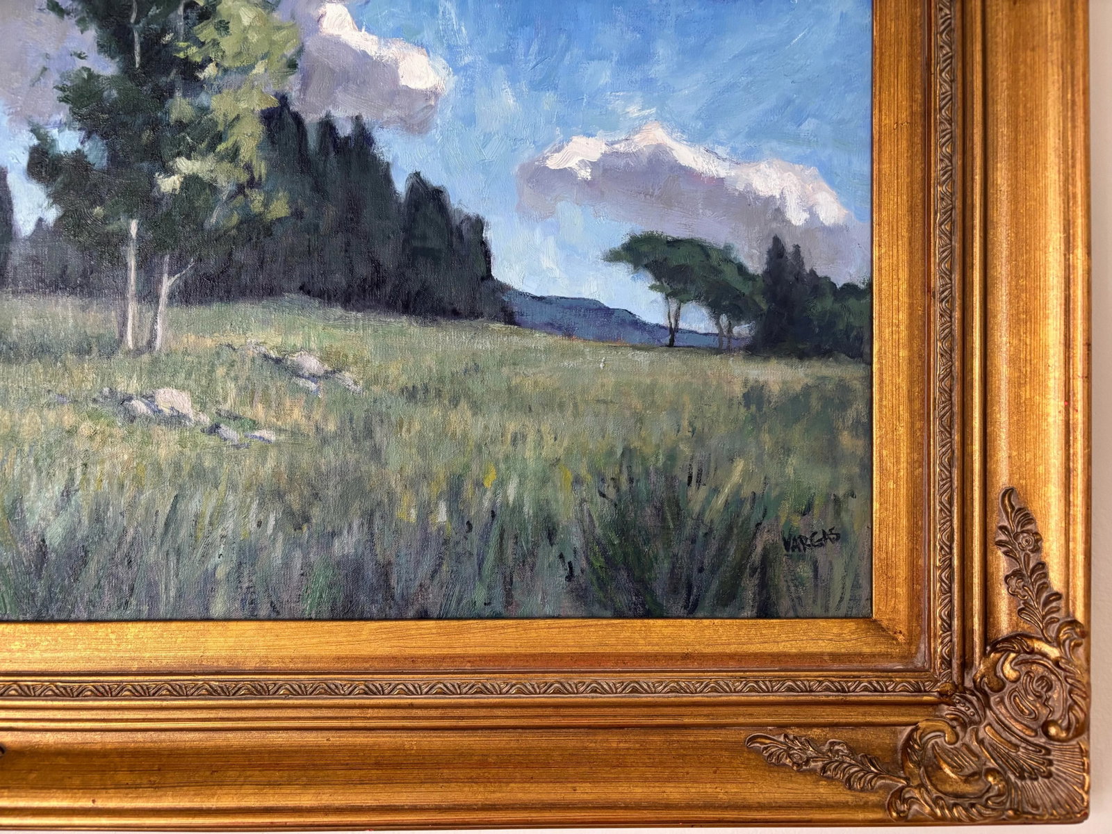 New England Landscape Oil Painting by American Artist Mary Peterson Vargas, Framed - 5
