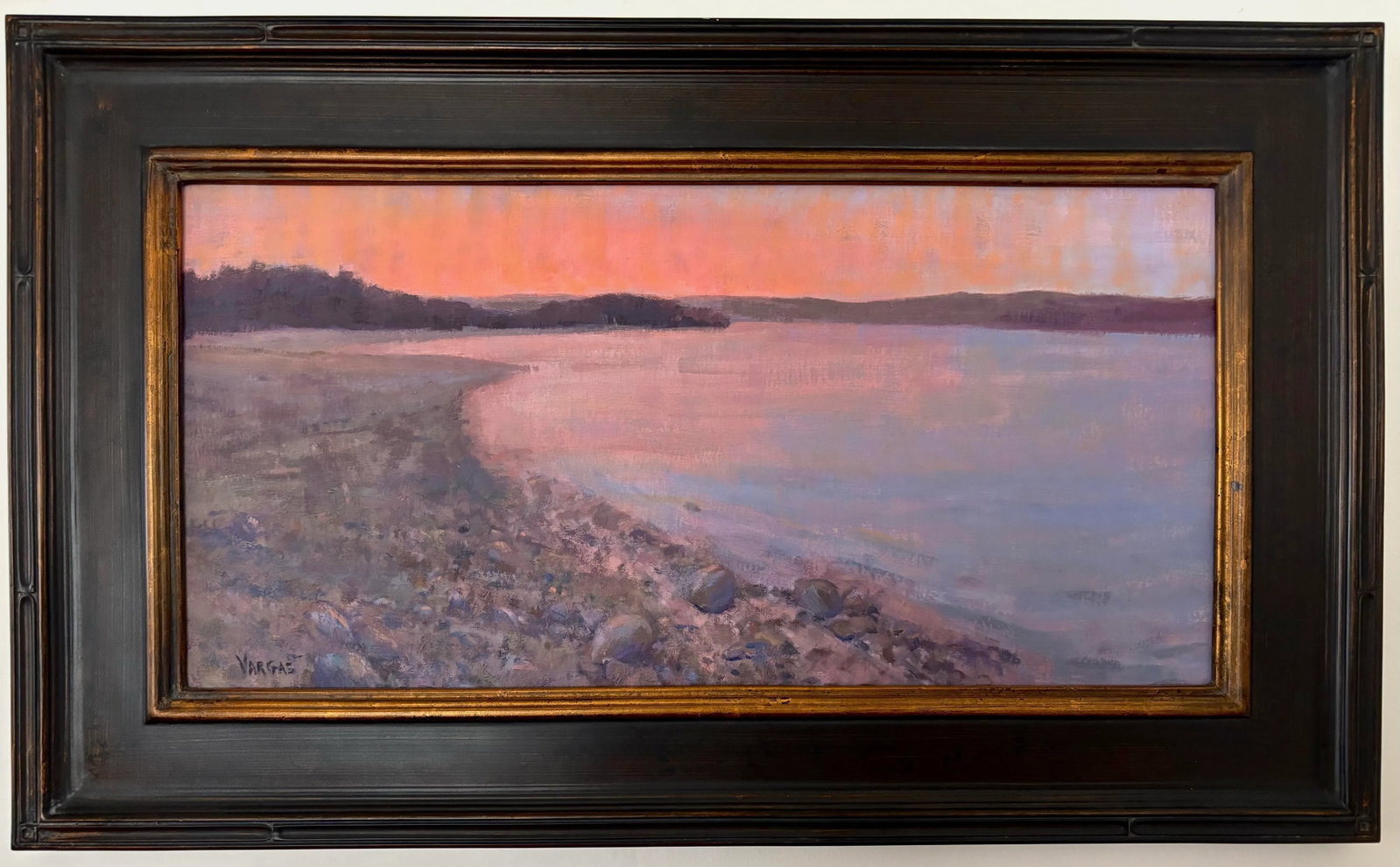 Contemporary Northern Coast Framed Landscape Painting by Vargas, "Sailors' Delight" - 7