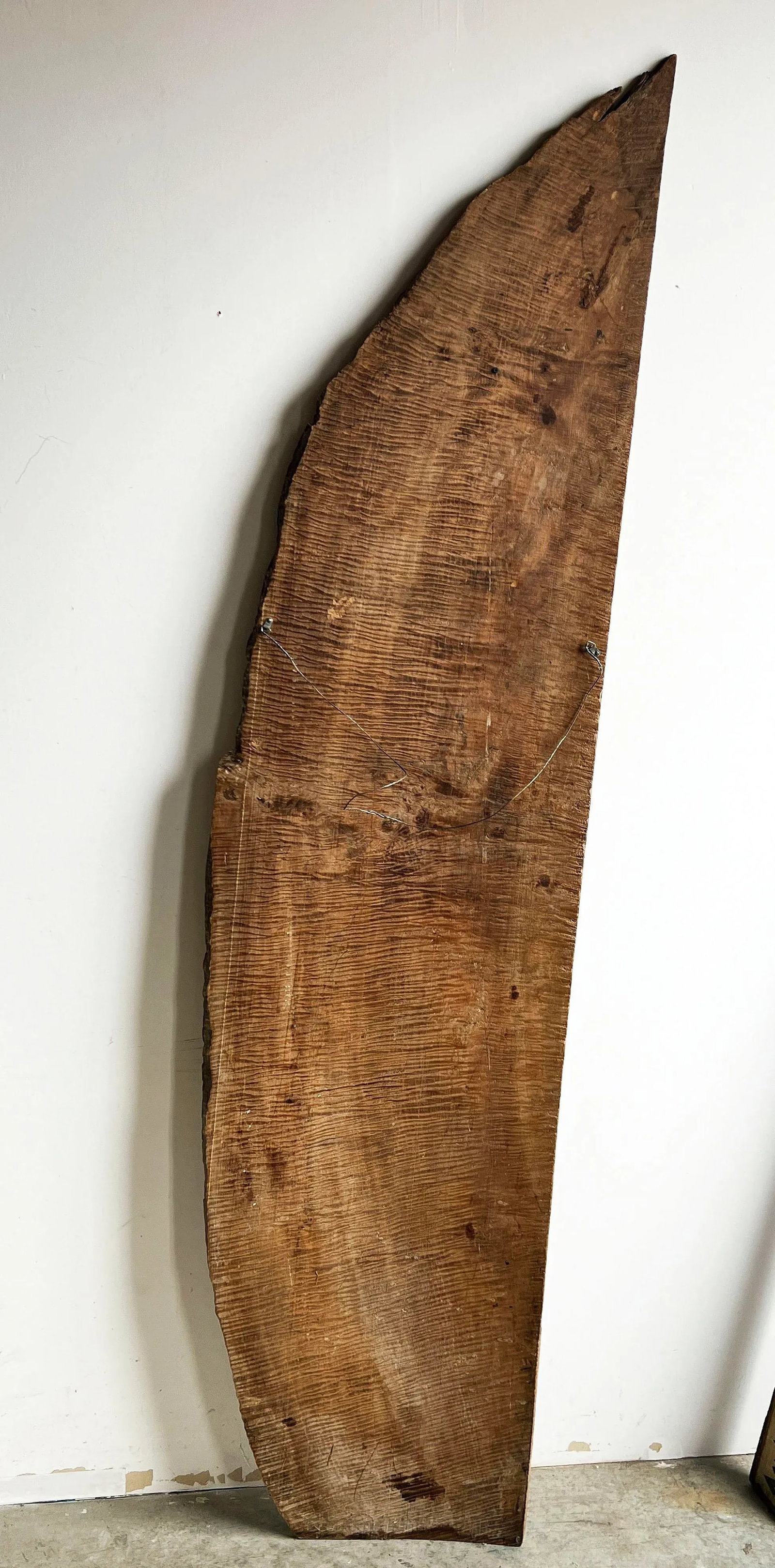 Vintage Mid Century Modernist Carved Wood Wall Sculpture Signed 'Tomer' - 8
