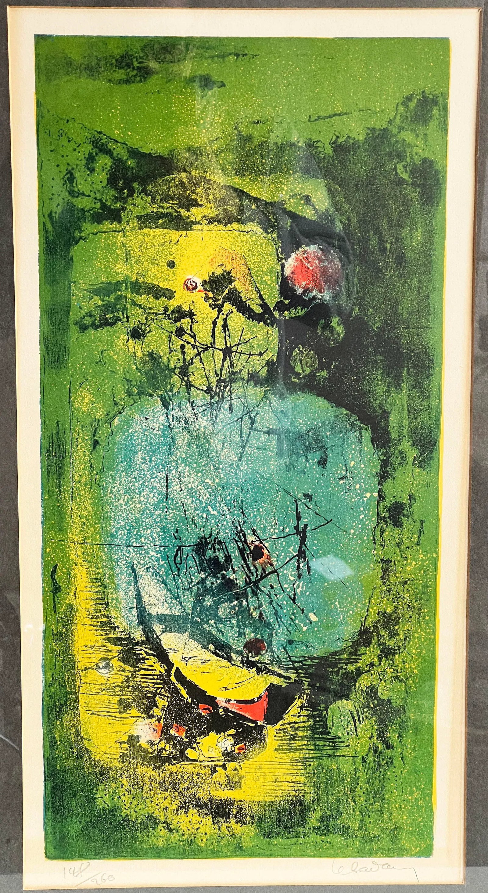 Hoi Lebadang Signed Abstract Lithograph "Grand Paysage" Pencil Signed & Numbered - 2