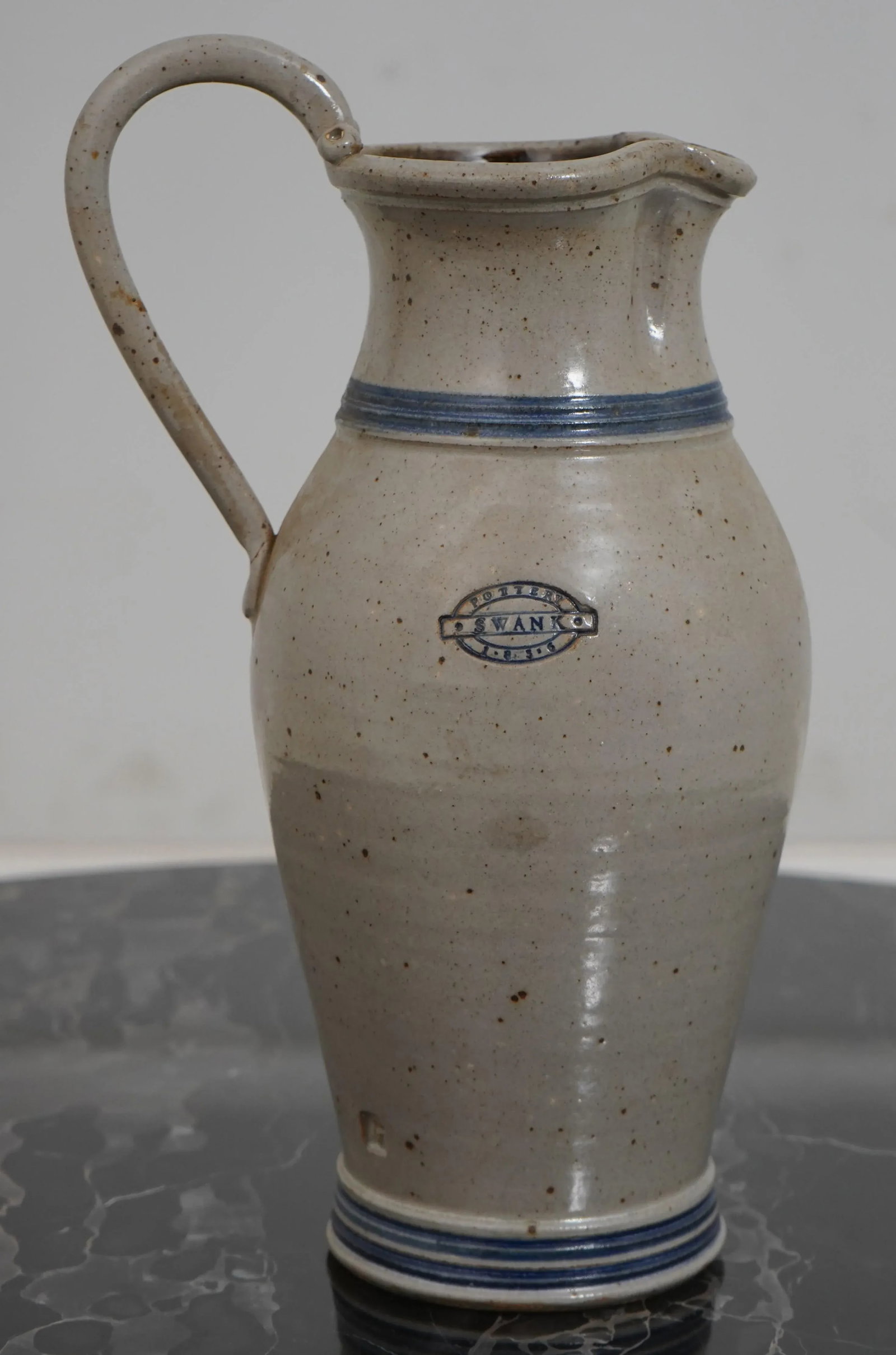 Swank Stoneware Decorated Handled Pitcher - 7