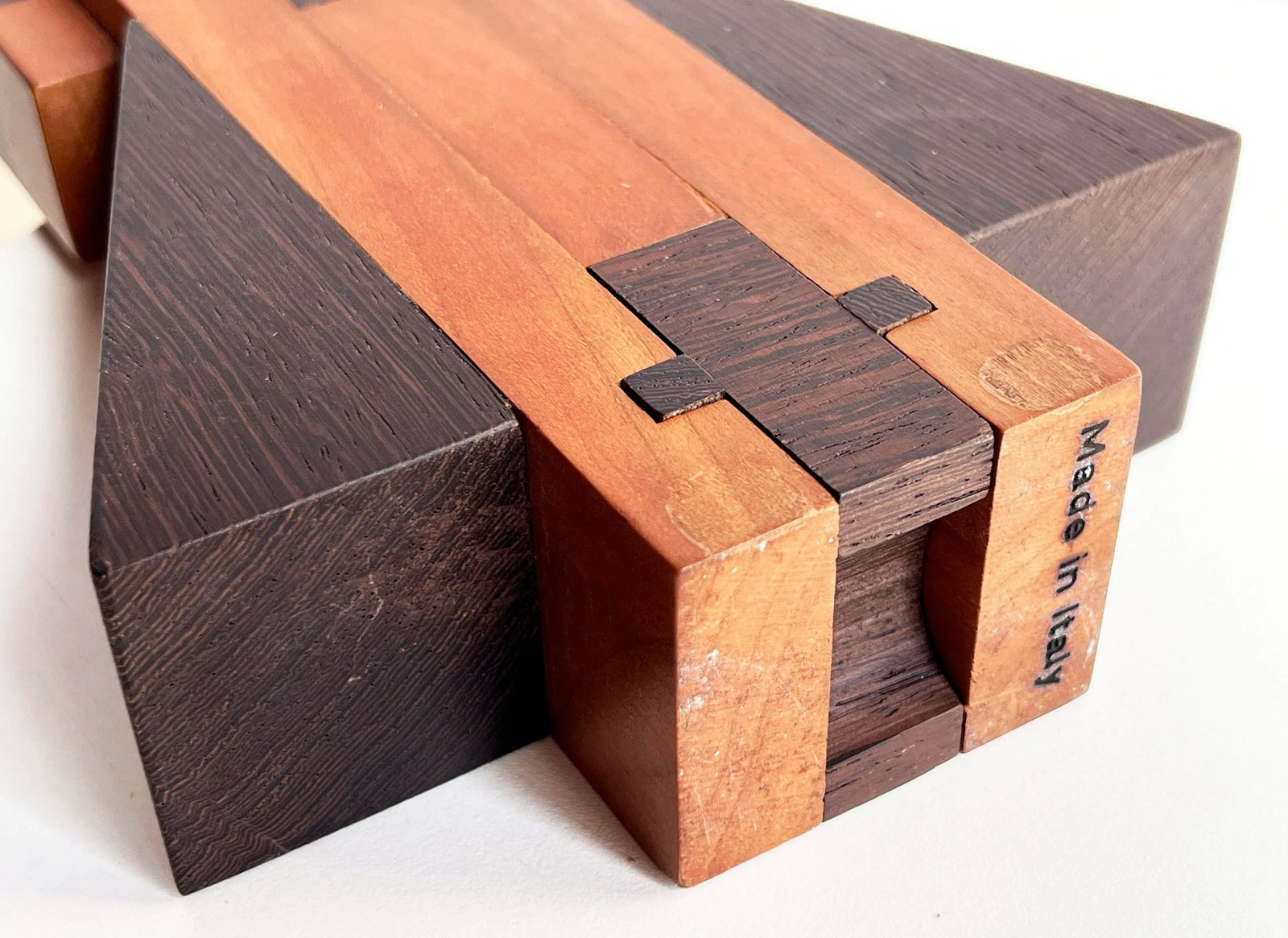 Vintage 1960's Italian Modernist Rosewood & Teak Wood Coat Hook in the Manner of Pamela Weir-Quiton - 8