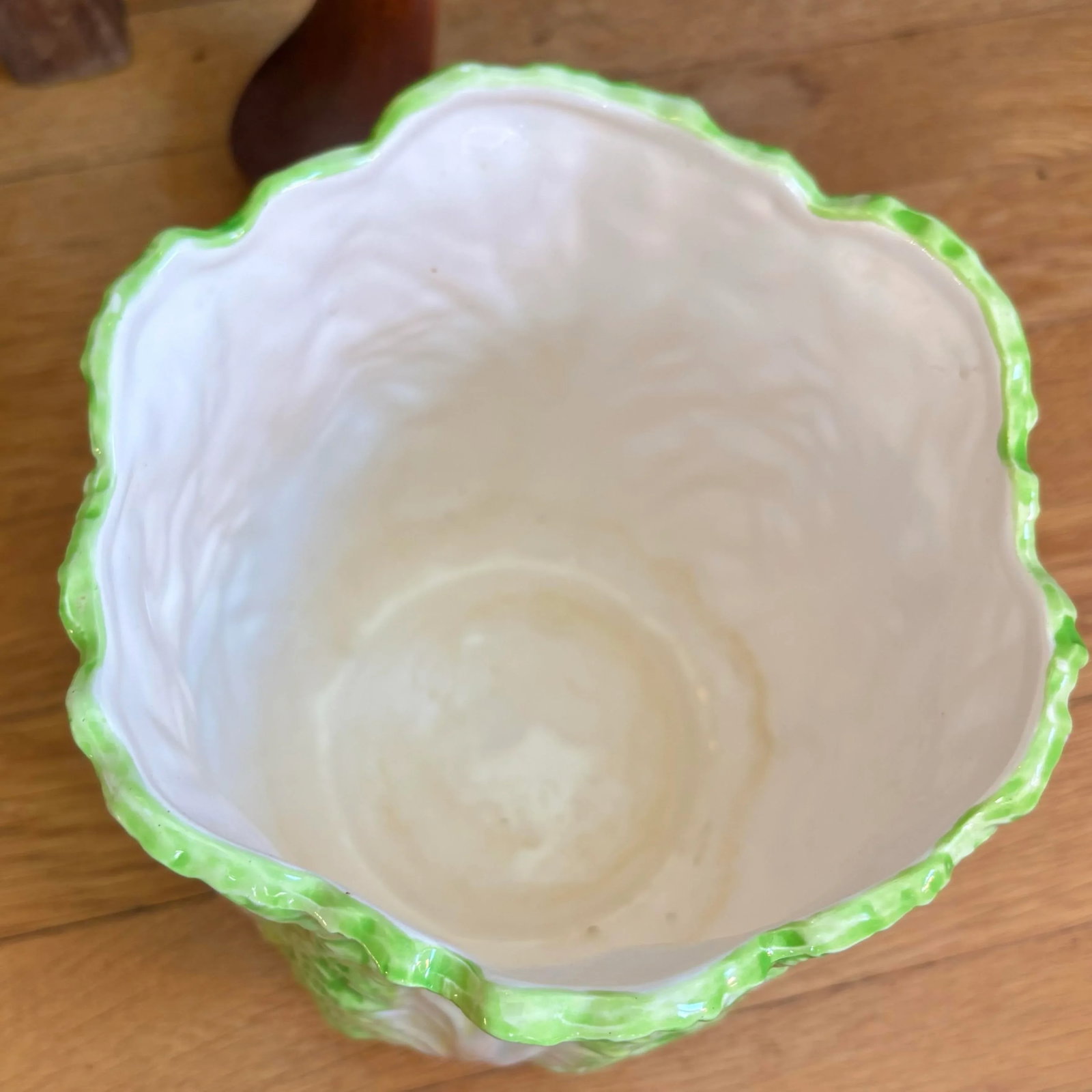 Vintage Sigma TasteSetter Ceramic Leafy Cabbage Utensil Holder - 7