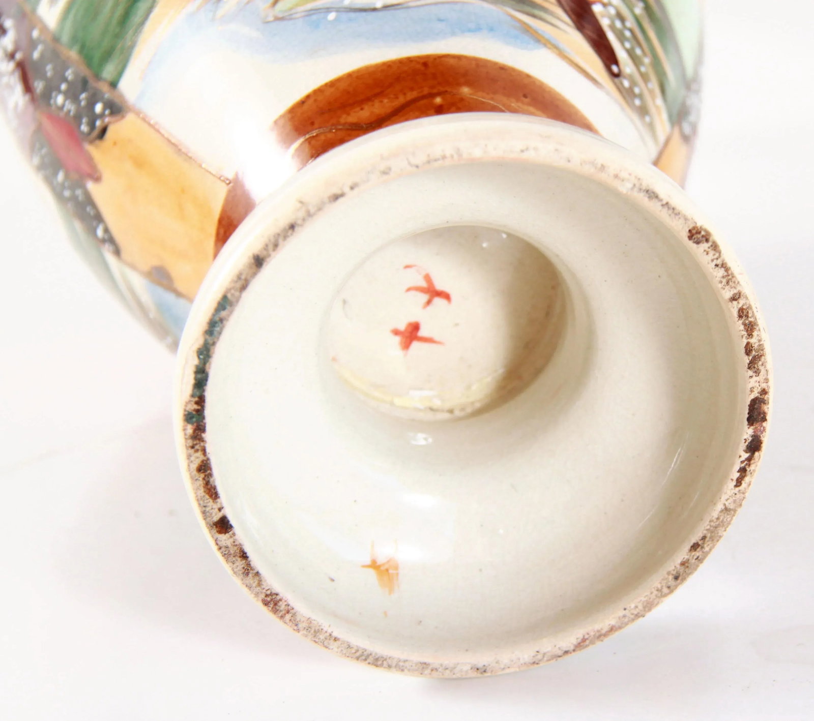 Antique Meiji Era Japanese Satsuma Handled Vases - a Pair - 10