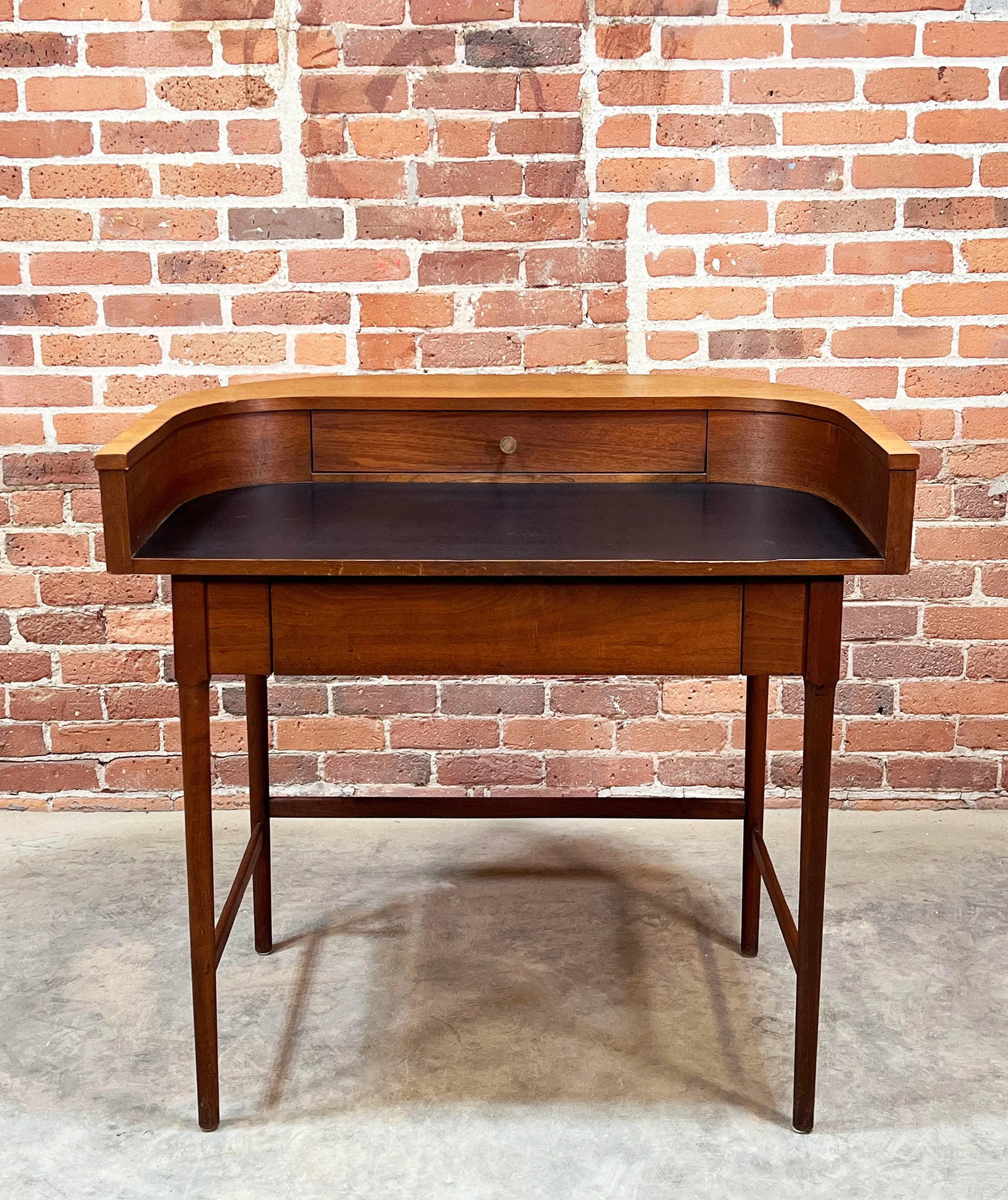 Mid Century Modern Walnut Writing Desk by Lawrence Peabody for Richardson Nemschoff - 2