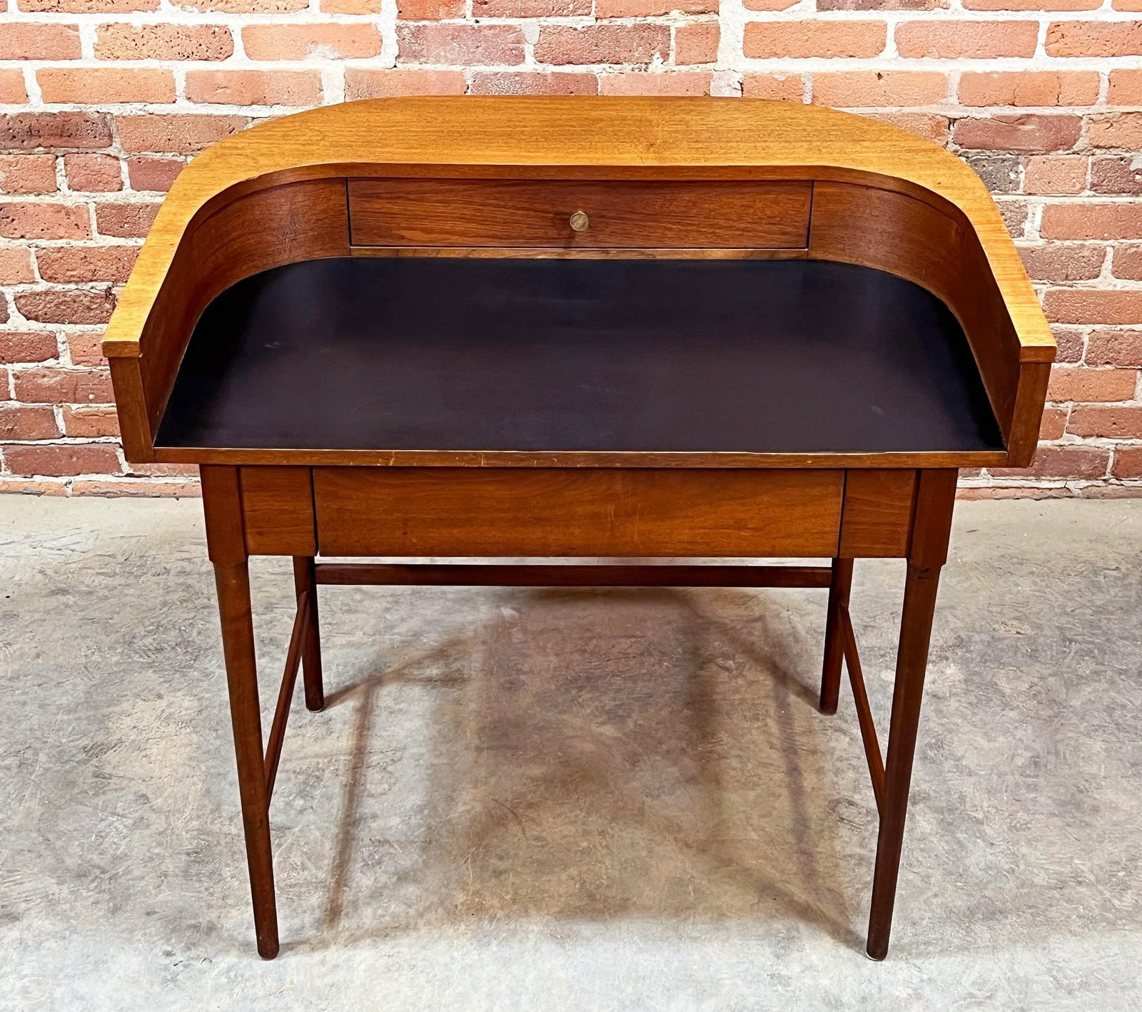 Mid Century Modern Walnut Writing Desk by Lawrence Peabody for Richardson Nemschoff - 3