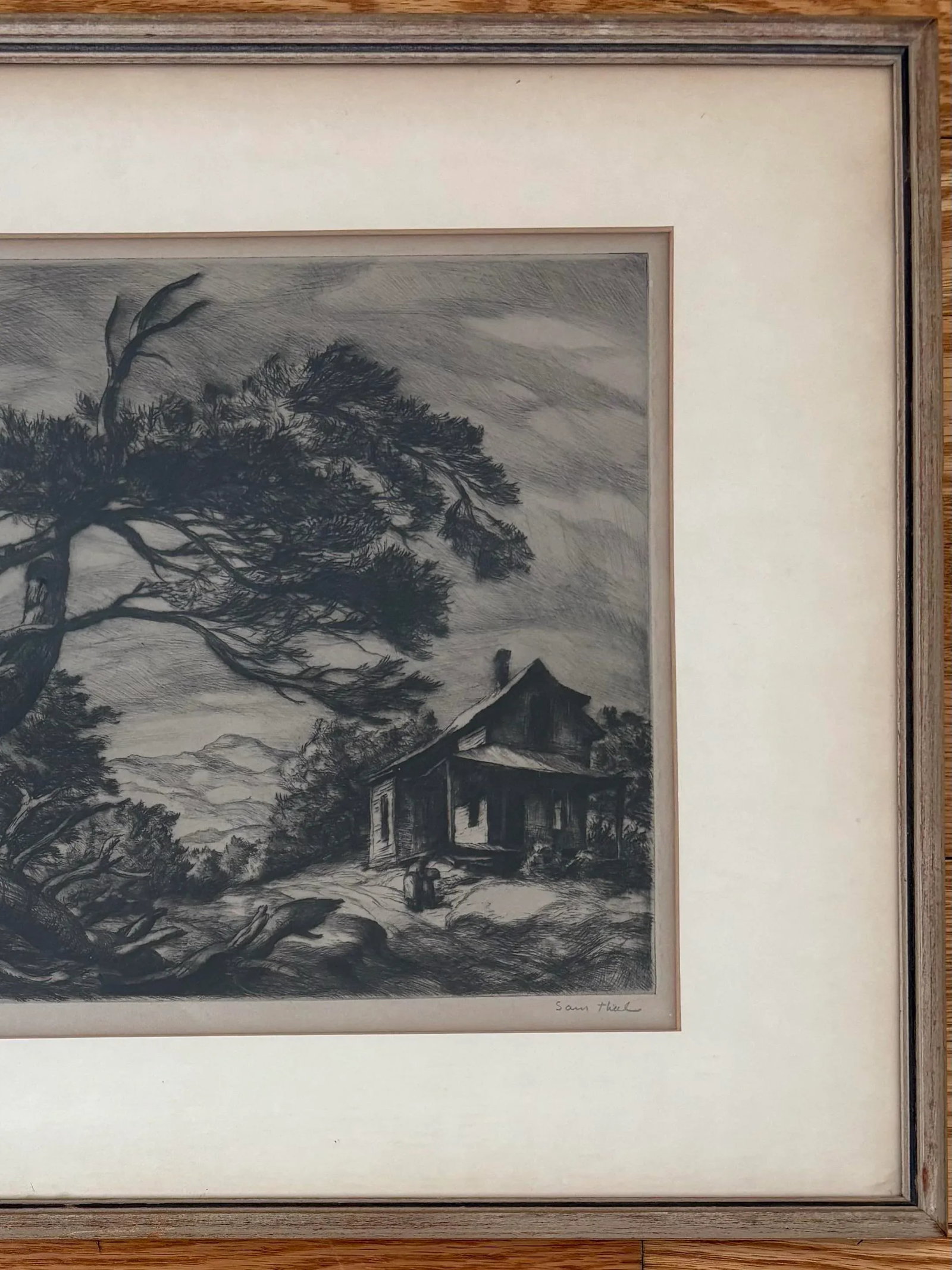 Sam Thal (1903-1964) Fine Drypoint Etching, Framed - 4