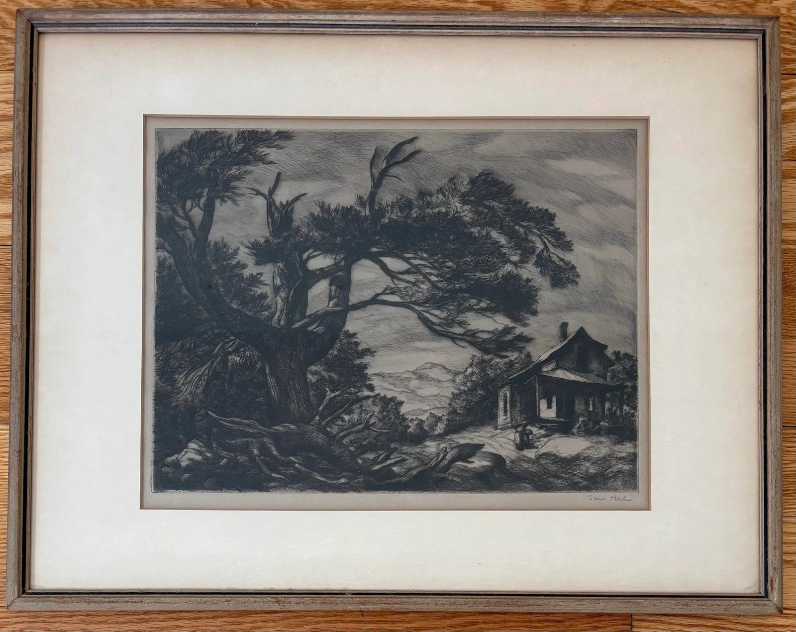 Sam Thal (1903-1964) Fine Drypoint Etching, Framed - 5