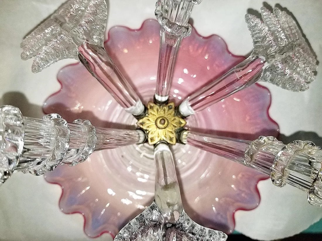 Late 19th Century French Blown Glass Epergne Vase - 4