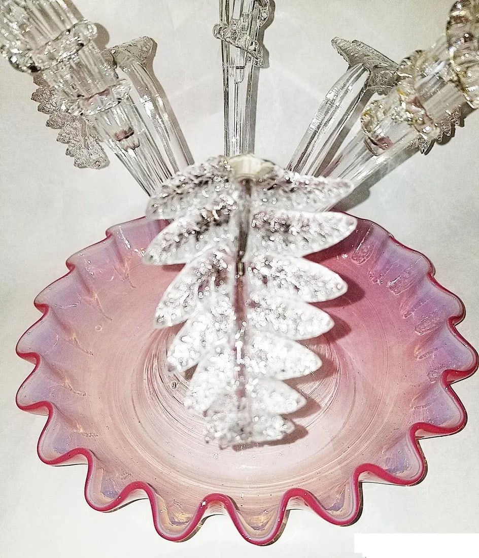 Late 19th Century French Blown Glass Epergne Vase - 7