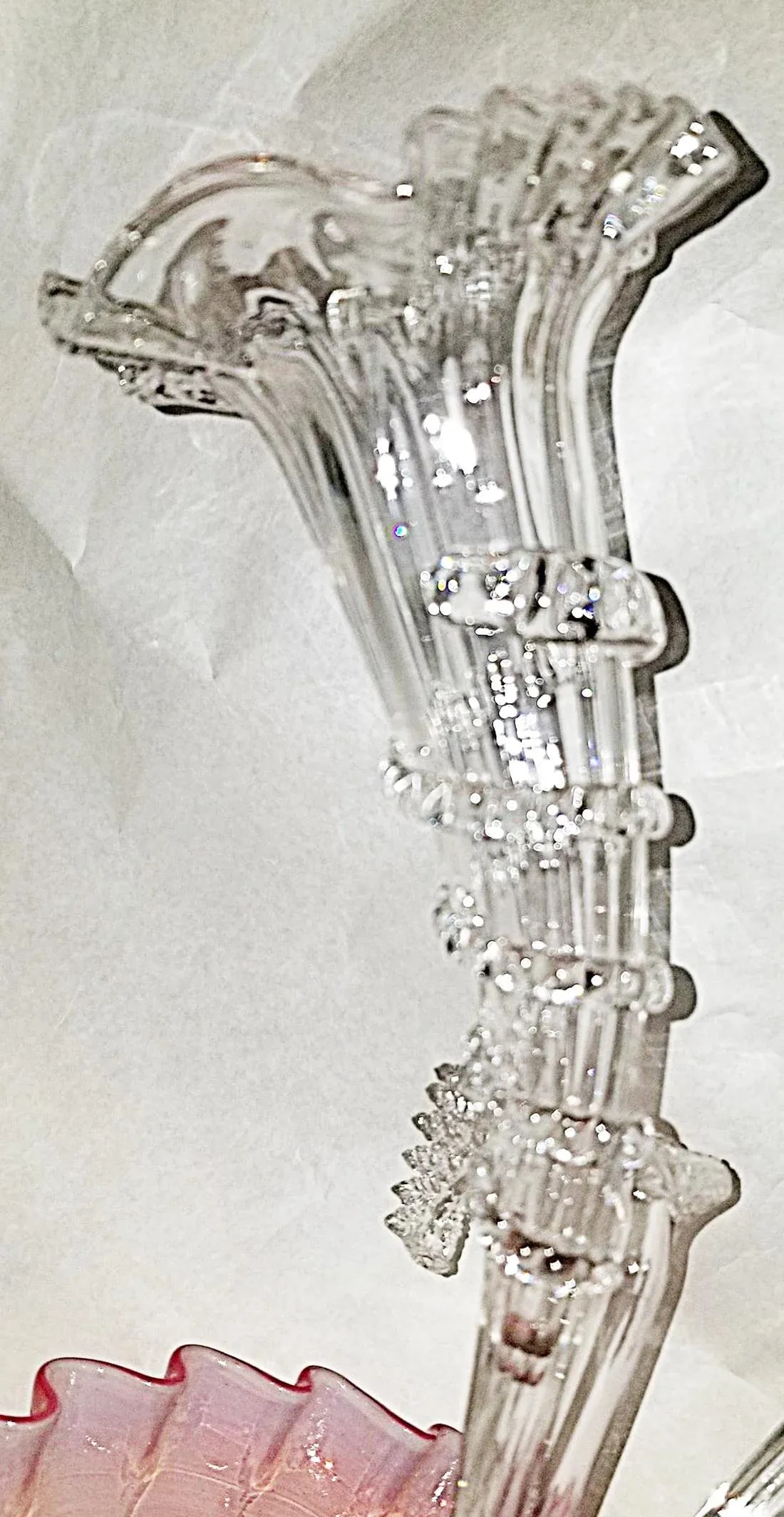 Late 19th Century French Blown Glass Epergne Vase - 8