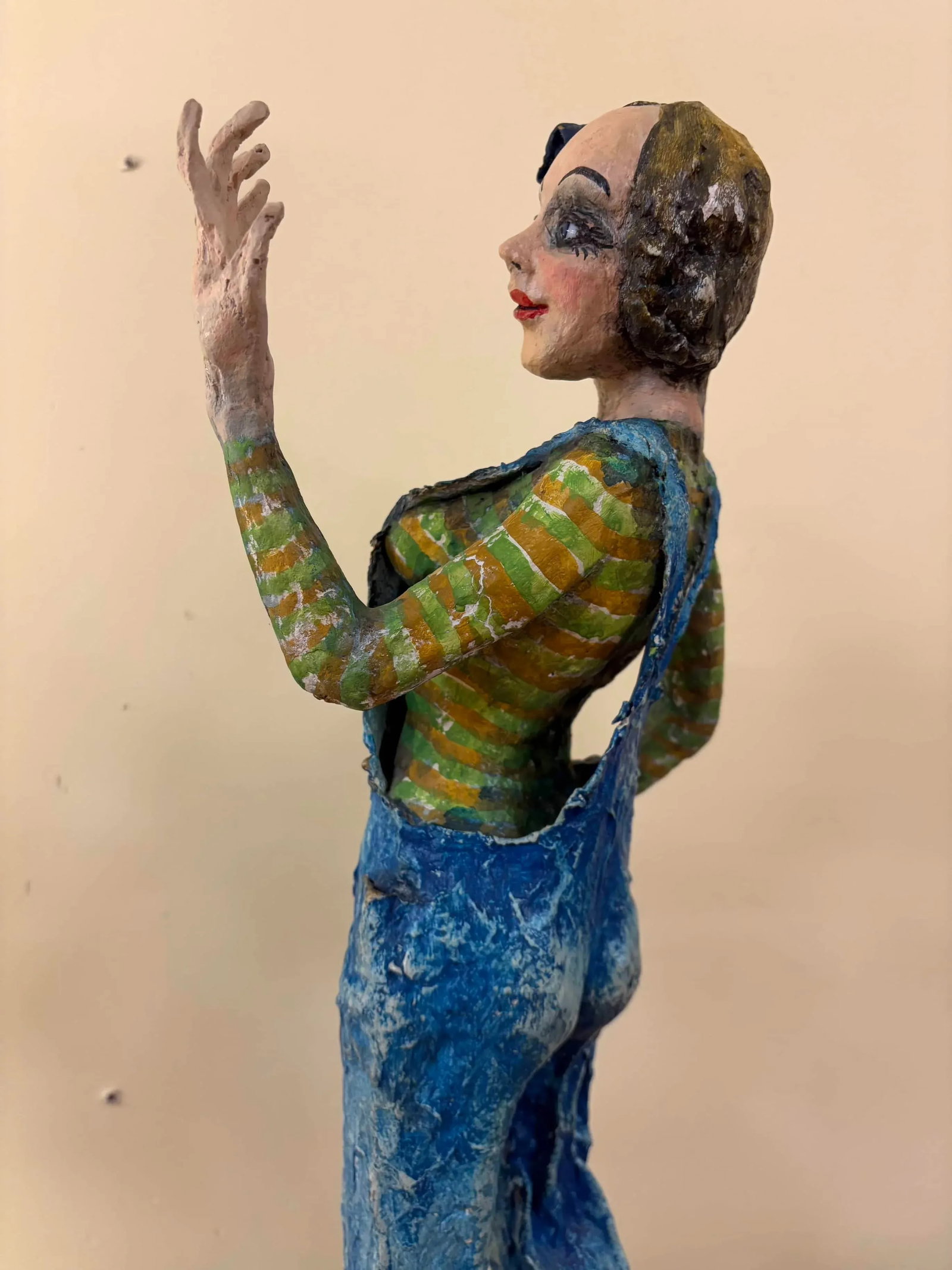 Whimsical Papier-Mâché Clown Figurines – Unique Handmade Art - 2