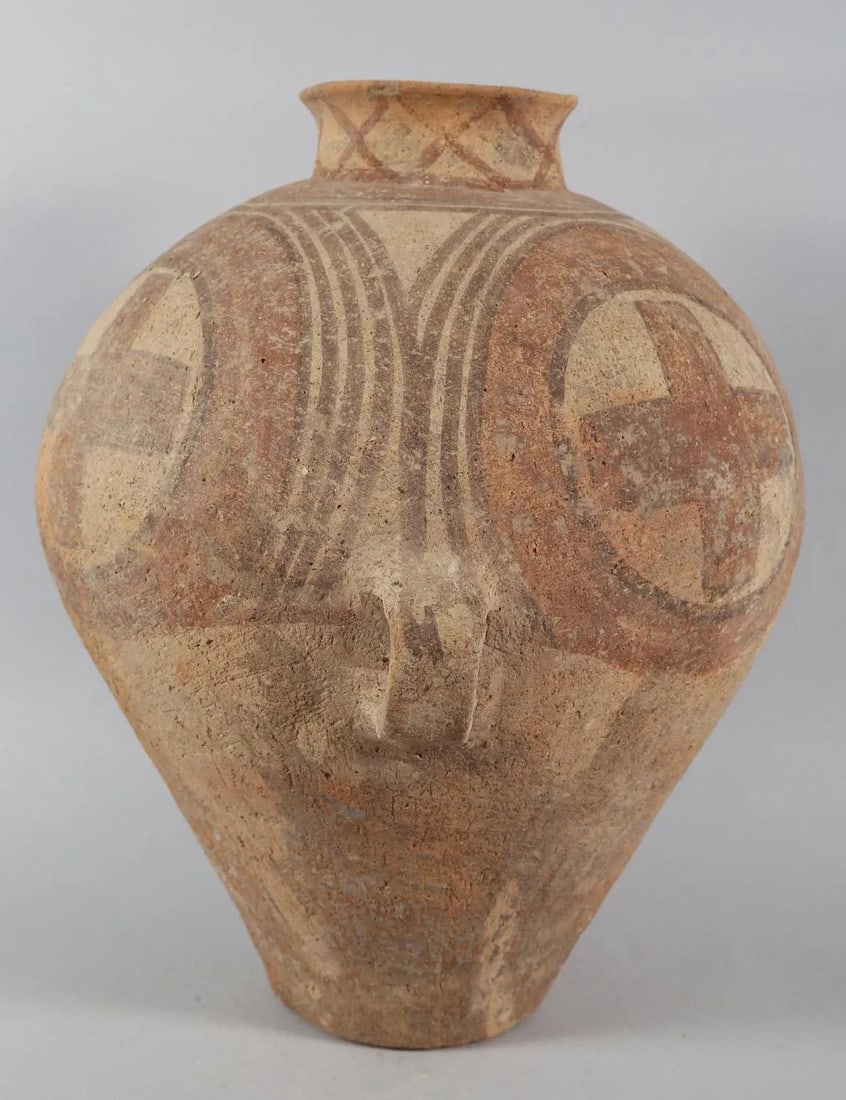 Chinese Painted Ovoid Pottery Jar, Machang Period #6 - 2