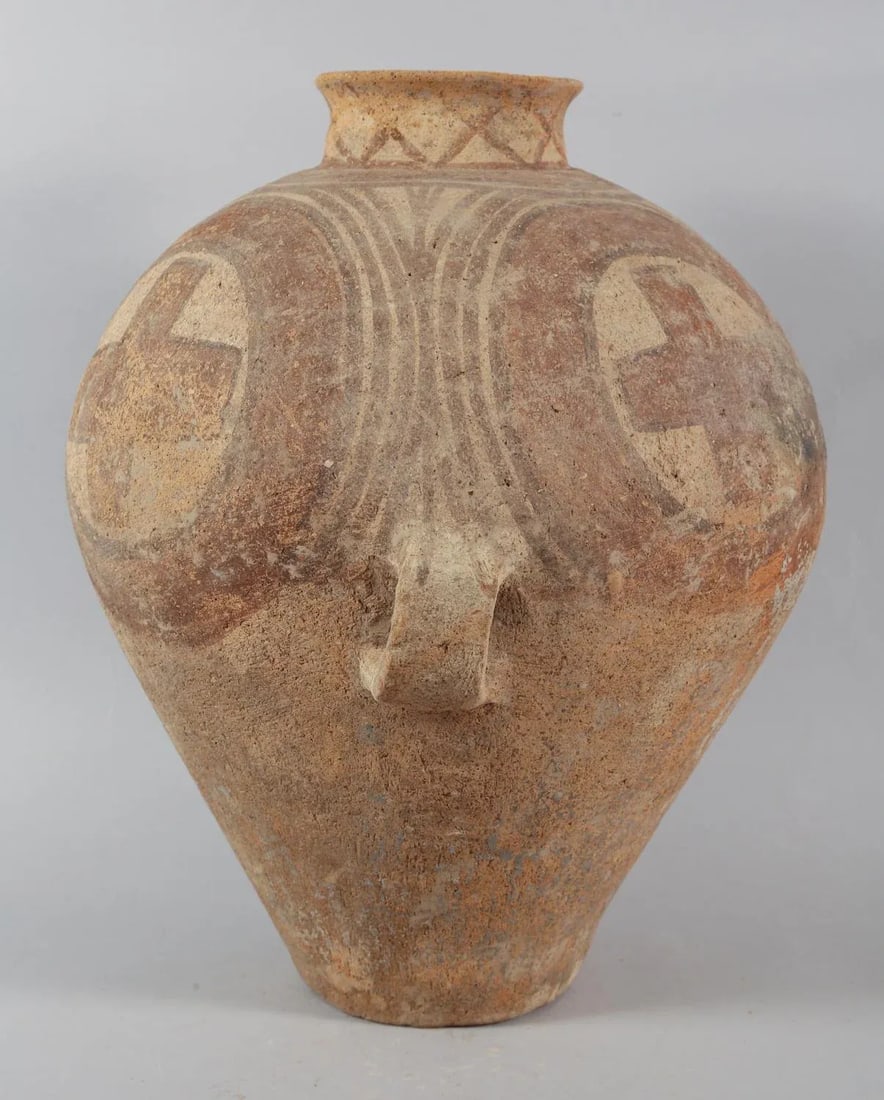 Chinese Painted Ovoid Pottery Jar, Machang Period #6 - 4