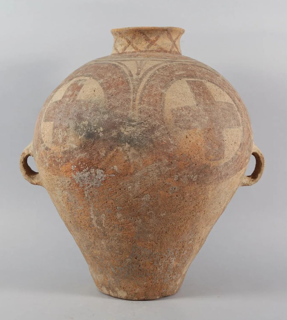 Chinese Painted Ovoid Pottery Jar, Machang Period #6 - 7