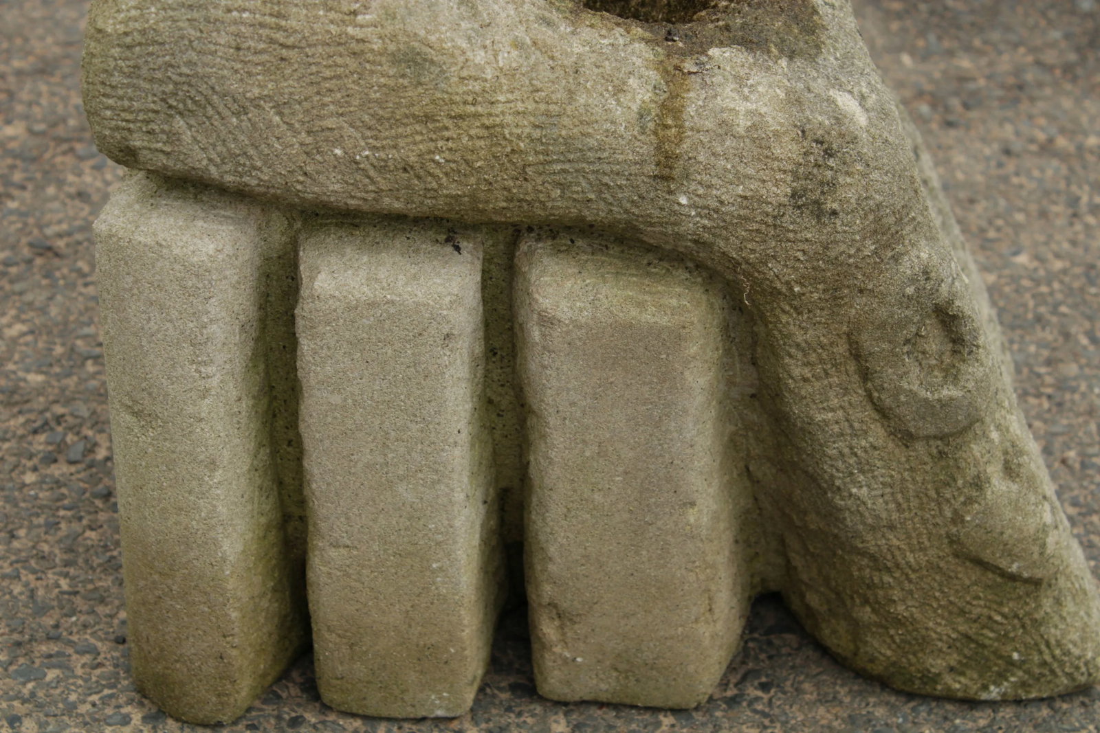 Mid Century Modern Carved Sandstone Garden Sculpture - 10