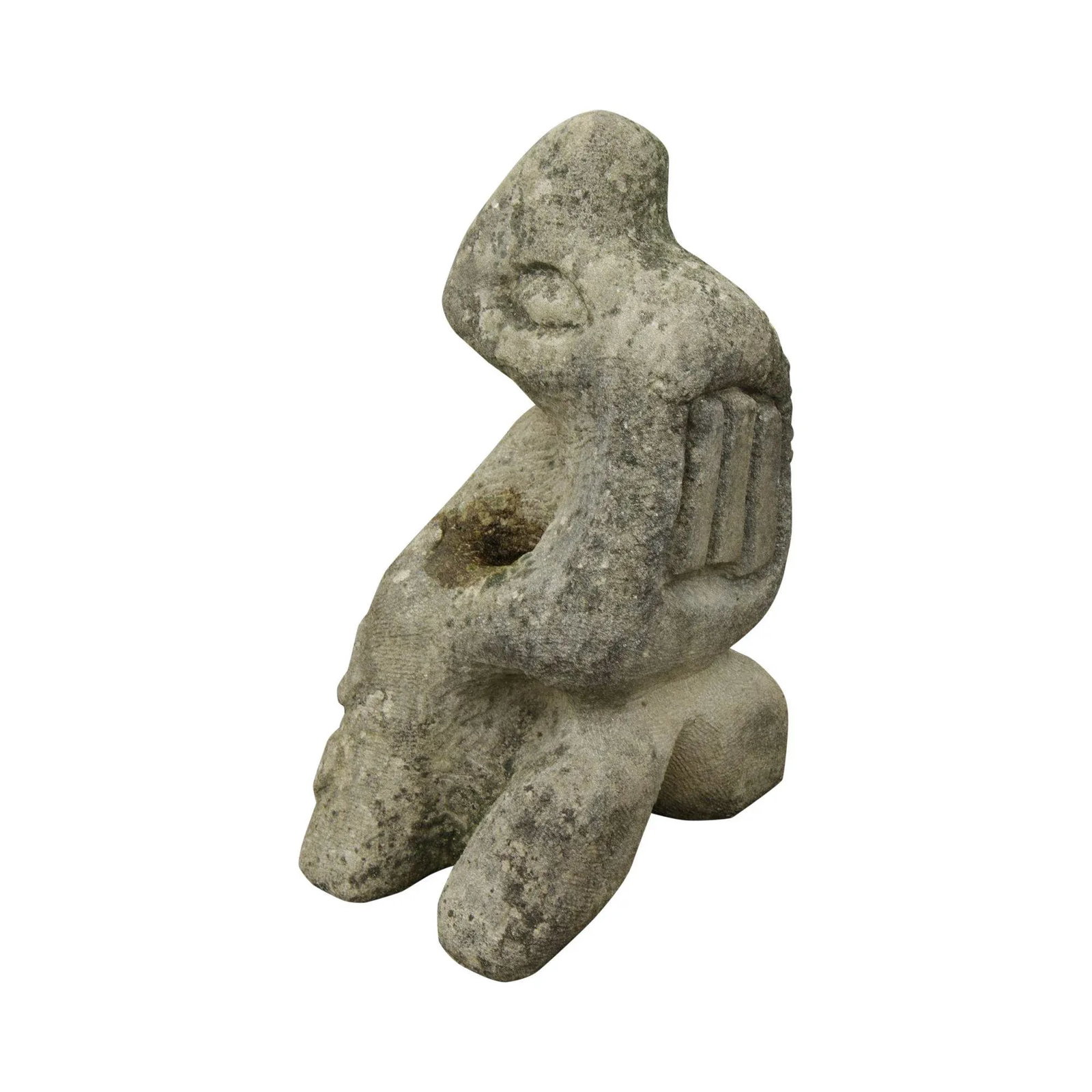 Mid Century Modern Carved Sandstone Garden Sculpture - 13