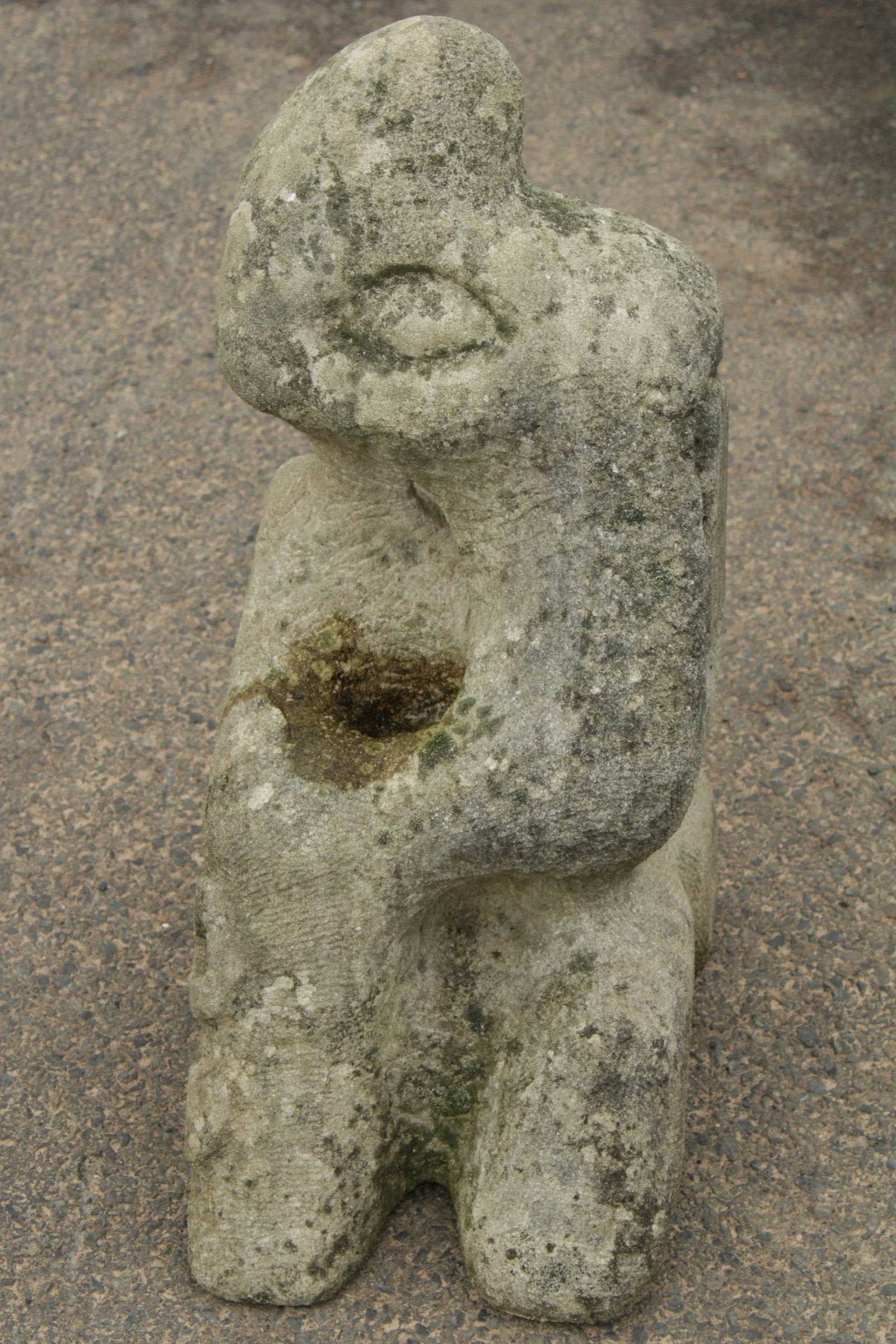 Mid Century Modern Carved Sandstone Garden Sculpture - 3