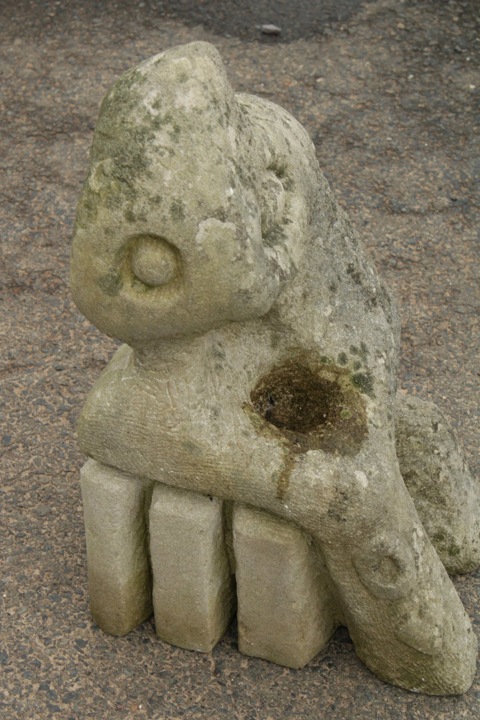 Mid Century Modern Carved Sandstone Garden Sculpture - 4