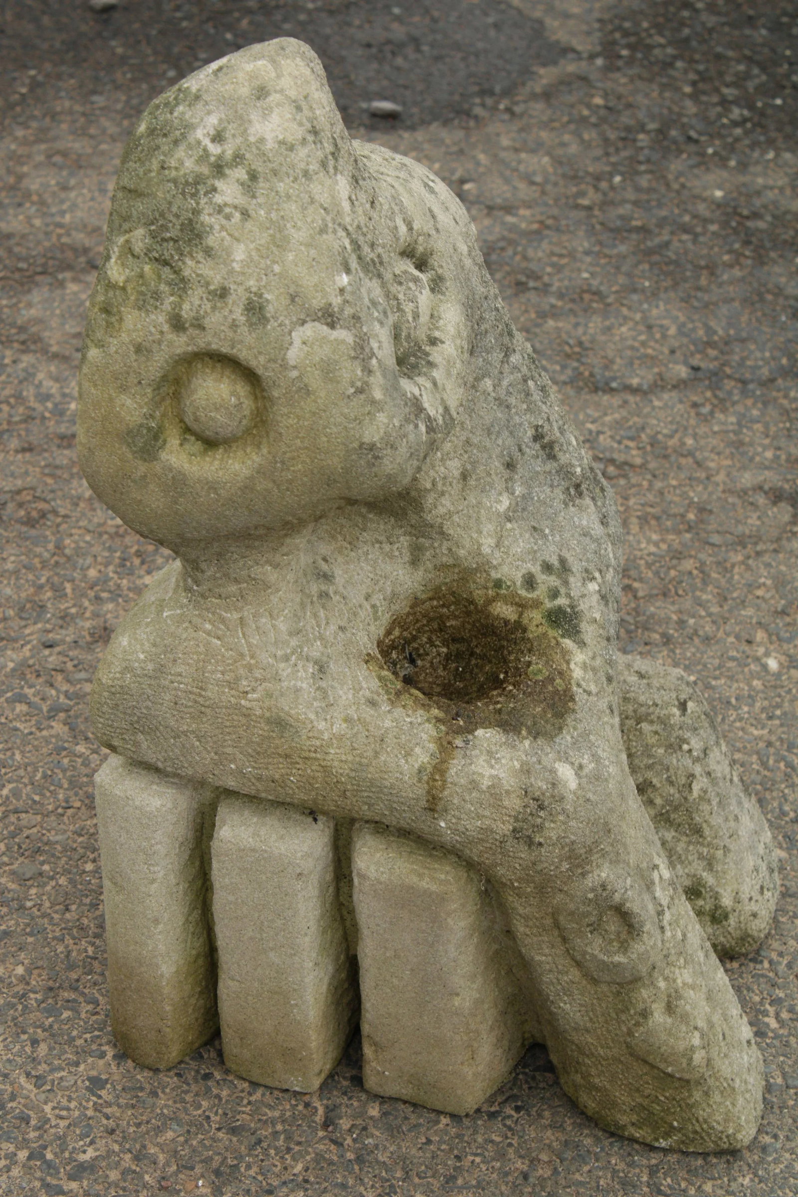 Mid Century Modern Carved Sandstone Garden Sculpture - 5