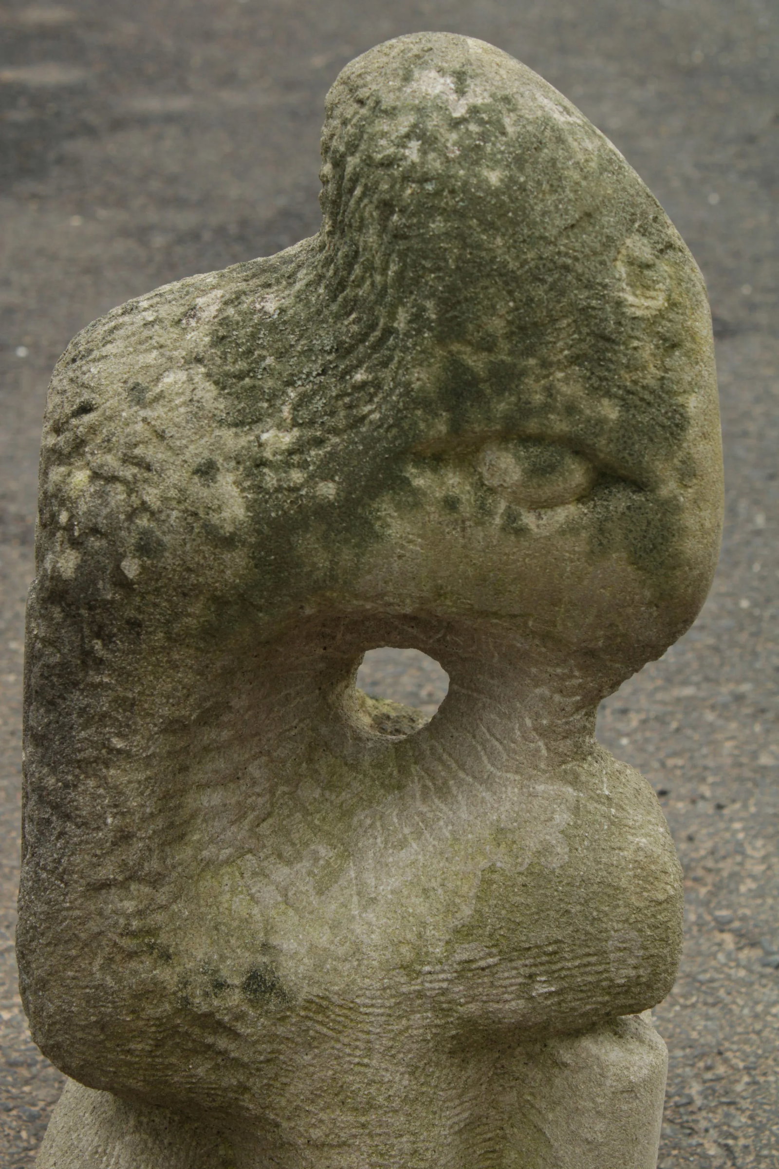 Mid Century Modern Carved Sandstone Garden Sculpture - 8